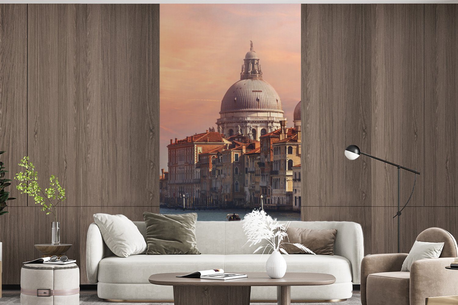 (2 Küche, Fototapete Venedig St), - MuchoWow - bedruckt, Fototapete Schlafzimmer Wohnzimmer Vliestapete Italien Canal für Matt, Grande,
