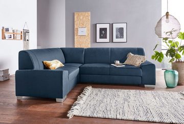 DOMO collection Ecksofa Anzio L-Form, Wahlweise mit Bettfunktion und Federkern