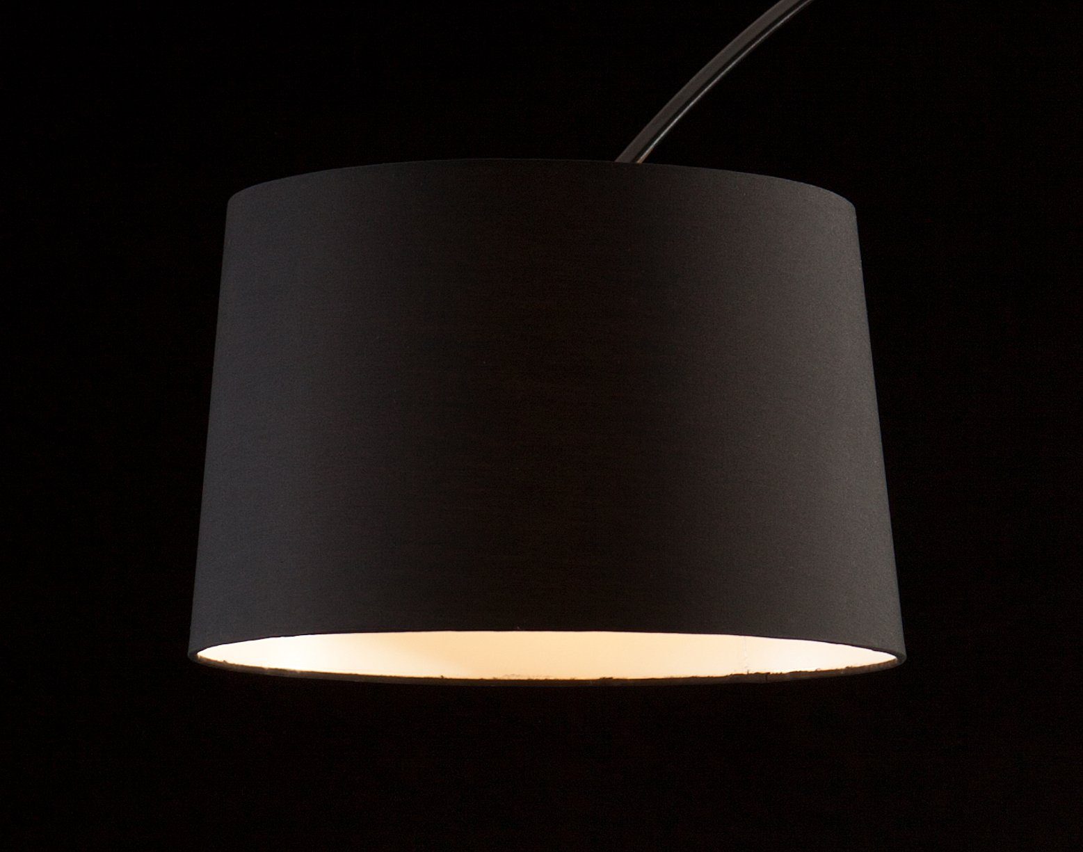 SalesFever Bogenlampe Kaspars, Dimmer, ohne Leuchtmittel, mit Dimmschalter, echter Marmorfuß