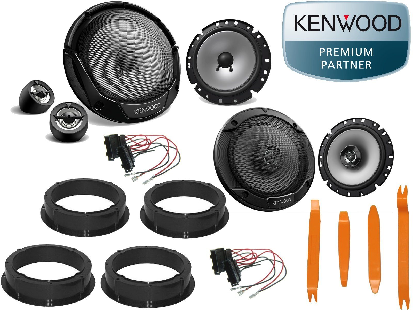 DSX Kenwood für VW Touran Bj 03-22 Lautsprecher Tür Vorn Hinten 600 W Bü Auto-Lautsprecher (70 W)