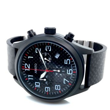 ARISTO Chronograph Carbon-Chrono, 0H15, Made in Germany, mit Carbonspange