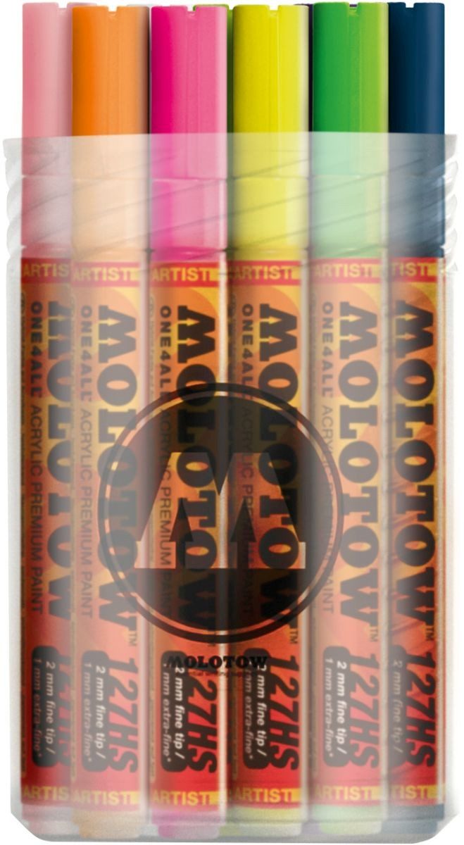 MOLOTOW Permanentmarker Permanentmarker One4All 127 HS nachfüllbar 2mm sortiert VE=20 Stück St