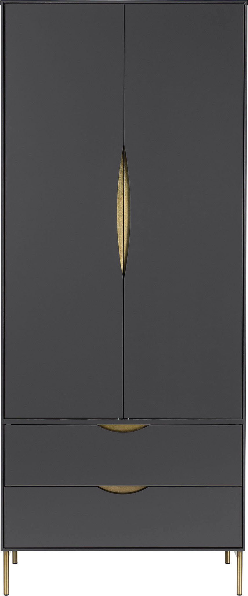 andas Kleiderschrank KOBE Schöne Griffe, viel Stauraum, Breite 80 cm, FSC®-zertifiziert