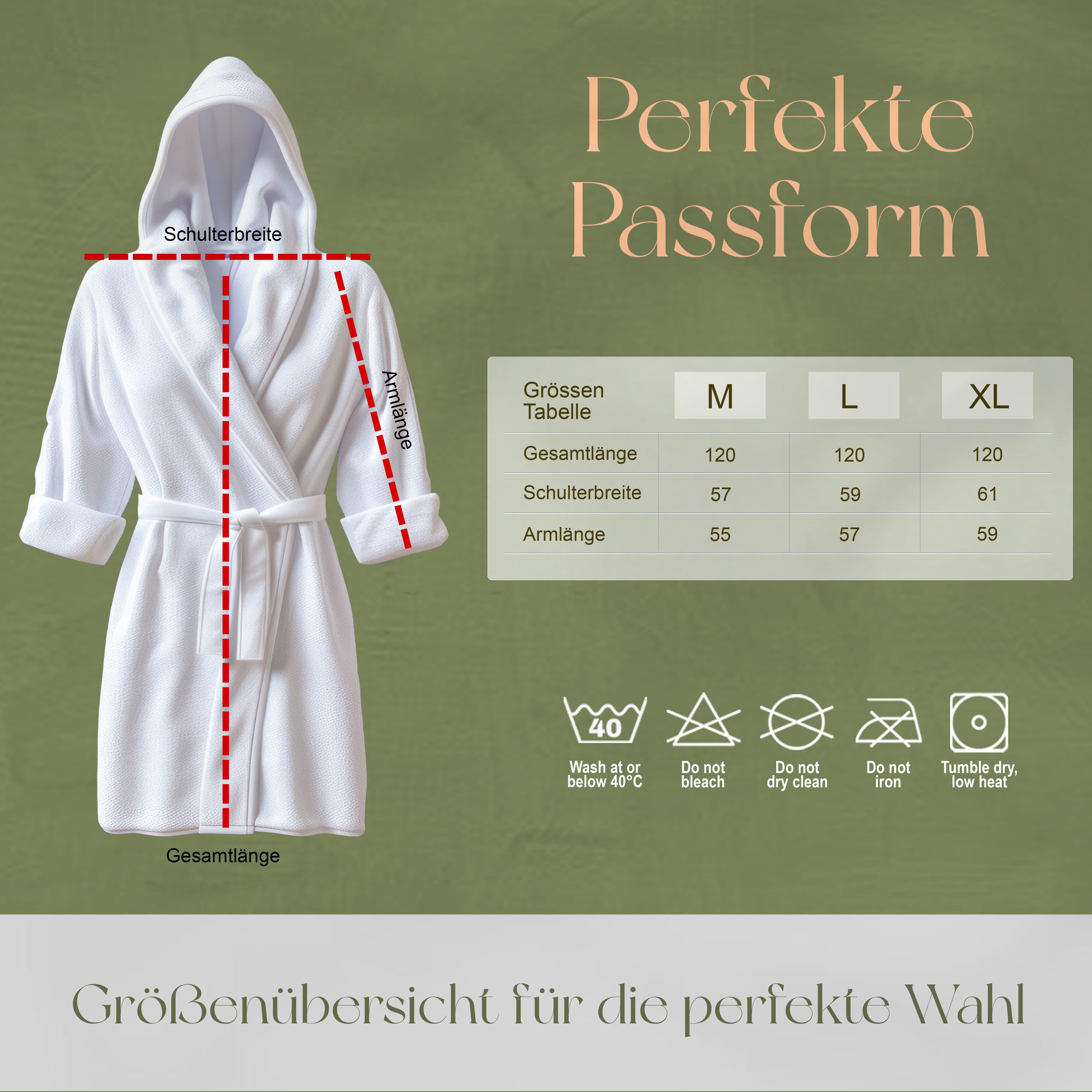 Veluna Home Unisex-Bademantel lang mit Kapuze, günstig online kaufen