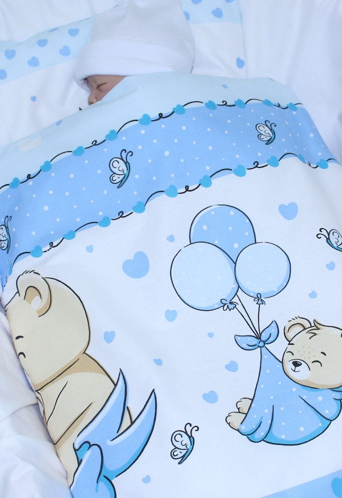 Primawela Babybettwäsche Kinderwagenset Baby Bettwäsche für Kinderwagen Bezüge Decke Kissen, 2 teilig