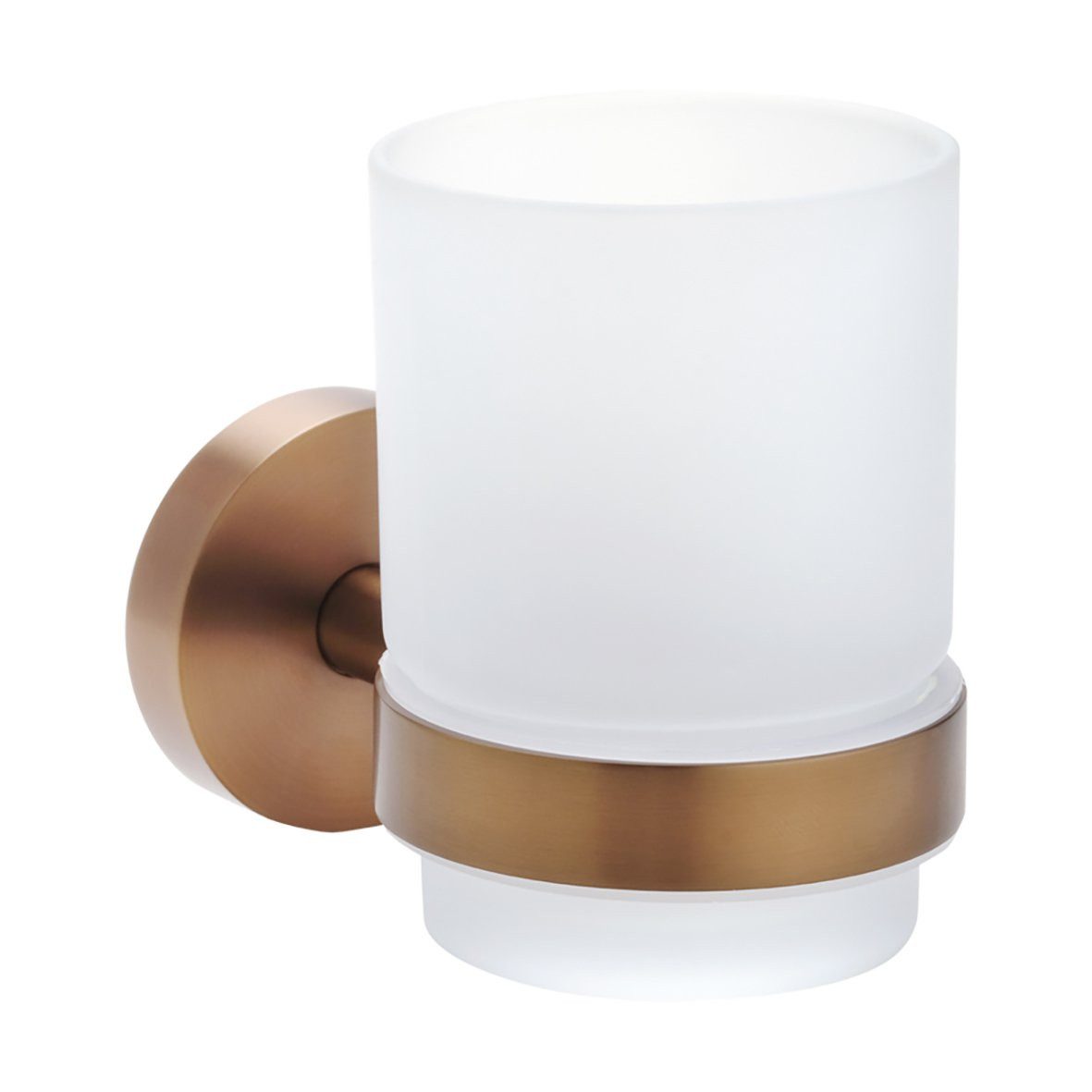 Sapho Zahnputzbecher X-ROUND COPPER Glas, Milchglas, Milchglas, Kupfer matt, Sapho-XR903PG
