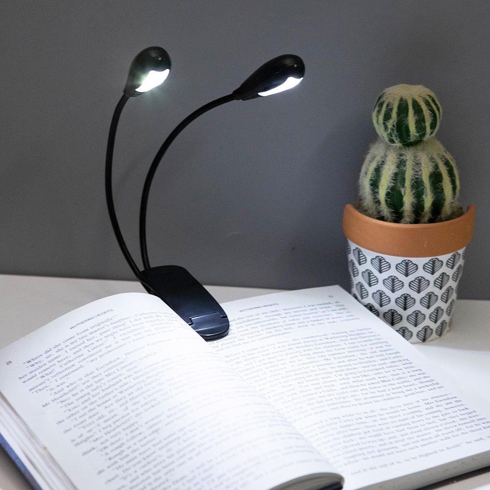 MUPOO Klemmleuchten LED Schreibtischlampe USB Plug-in&Batterie Klemmleuchten, LED Leselampe, 360 Grad flexibel, Clip-on-Lampe, geeignet für das Lesen im Bett, auf Reisen, im Schlafsaal, im Feld und auf der Straße