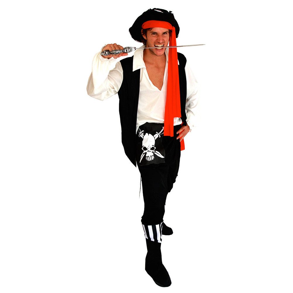 MIESEPETER Kostüm Piratenkostüm Herren Verkleidung MIESEPETER®, Kostüm-Set bestehend aus Oberteil, Hose, Hut und Gürtel