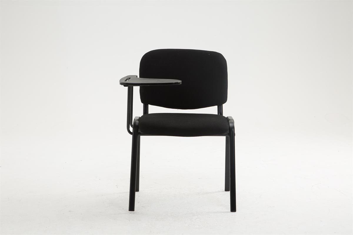 TPFLiving Besucherstuhl Keen mit hochwertiger Warteraumstuhl Messestuhl), Metall - - Polsterung Sitzfläche: schwarz Konferenzstuhl Gestell: (Besprechungsstuhl - - Stoff schwarz