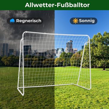 COSTWAY Fußballtor, 215 x 152 x 76 cm, für Training & Garten