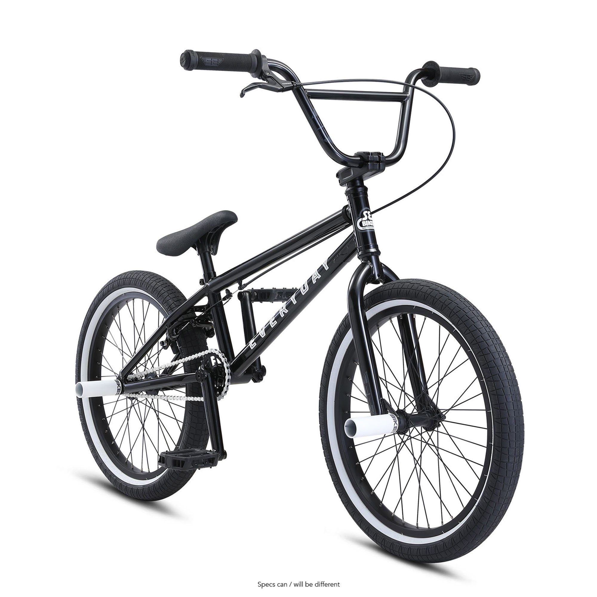 SE Bikes BMX-Rad Everyday, 1 Gang, ohne Schaltung, BMX Fahrrad 20 Zoll 140 - 165 cm Größe Bike für Kinder Jugendliche black