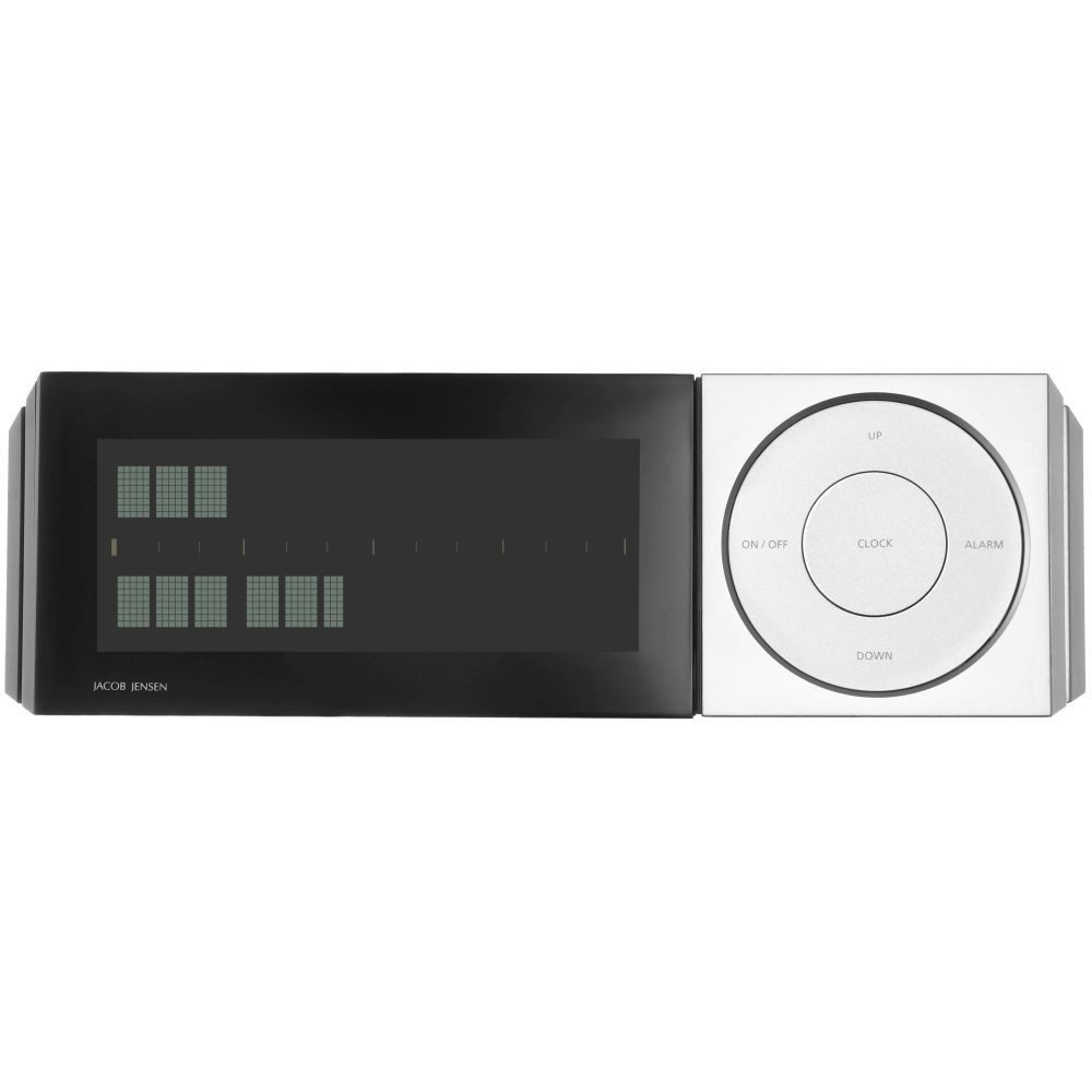 Jacob Jensen Funkwecker JACOB JENSEN Uhr II 32086 schwarz LCD-Display Snooze Kunststoff