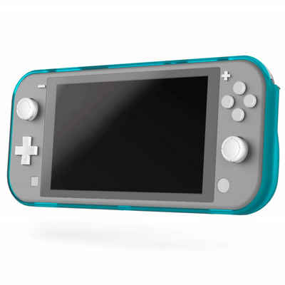 Hama Konsolen-Tasche Hard-Case Schutz-Hülle Tasche Türkis, Anti-Kratz, besserer Griff, Grip-Cover für Nintendo Switch Lite