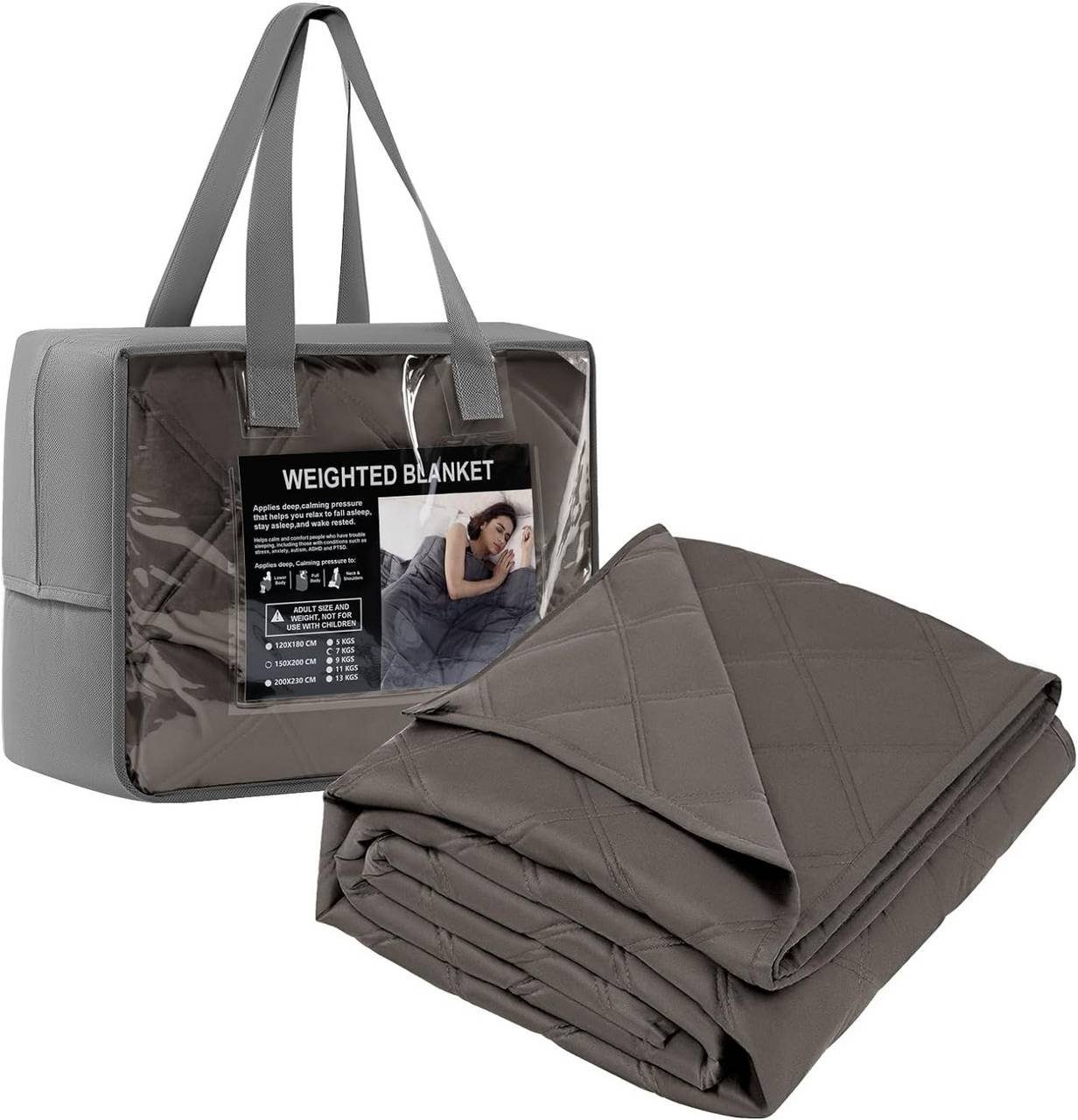 Woltu Gewichtsdecke, Therapiedecke, aus Lyocell-Gewebe, Stressabbau