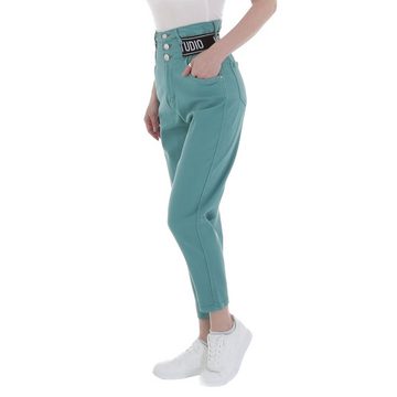 Ital-Design High-waist-Jeans Damen Freizeit Stretch High Waist Jeans in Hellgrün