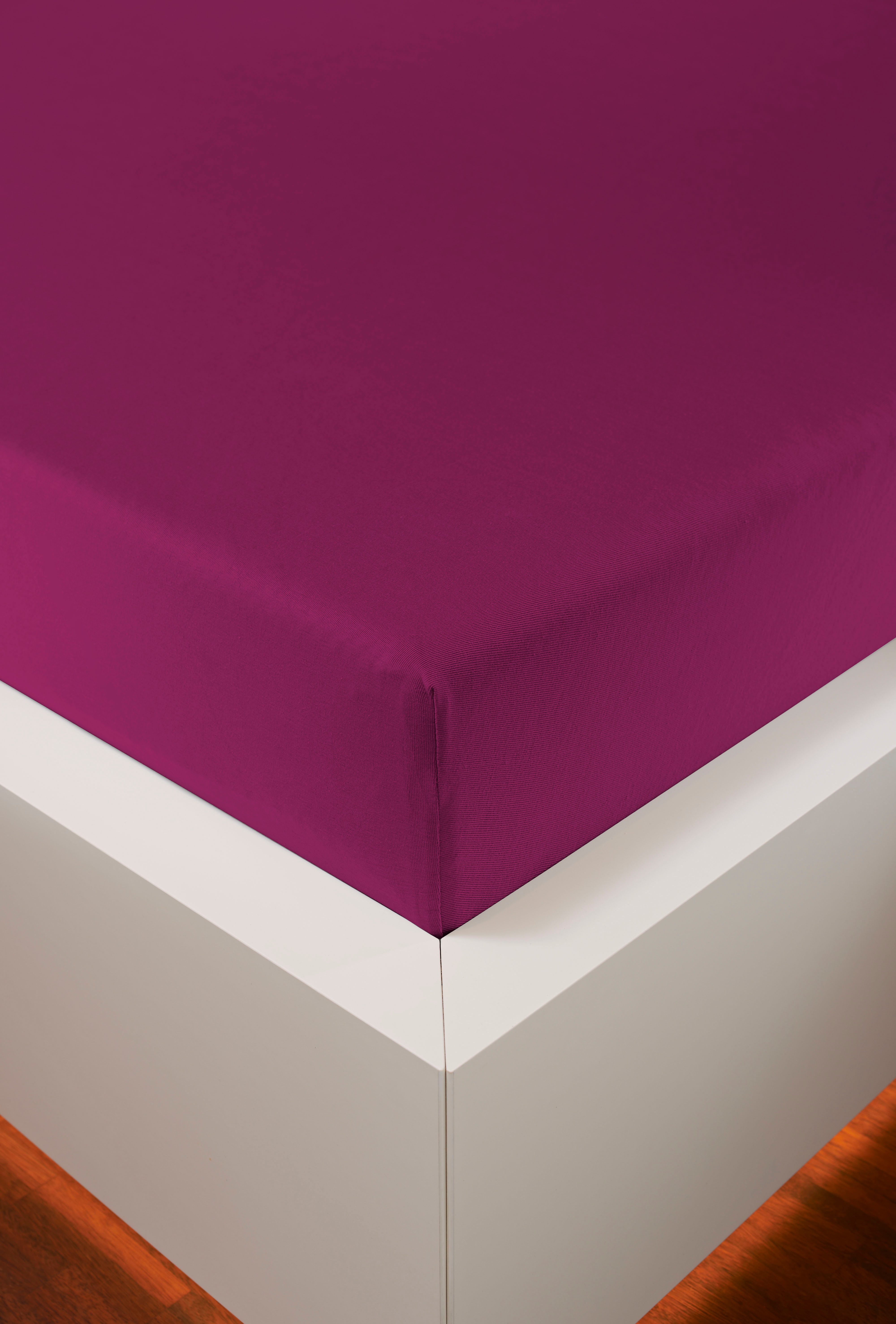 bellana Spannbettlaken Melone Topper in Gr. 90x200, 140x200 oder 180x200 cm, Mako-Jersey, Gummizug: rundum, (1 Stück), Baumwolle, für Matratzen bis 10 cm Höhe, Spannbetttuch