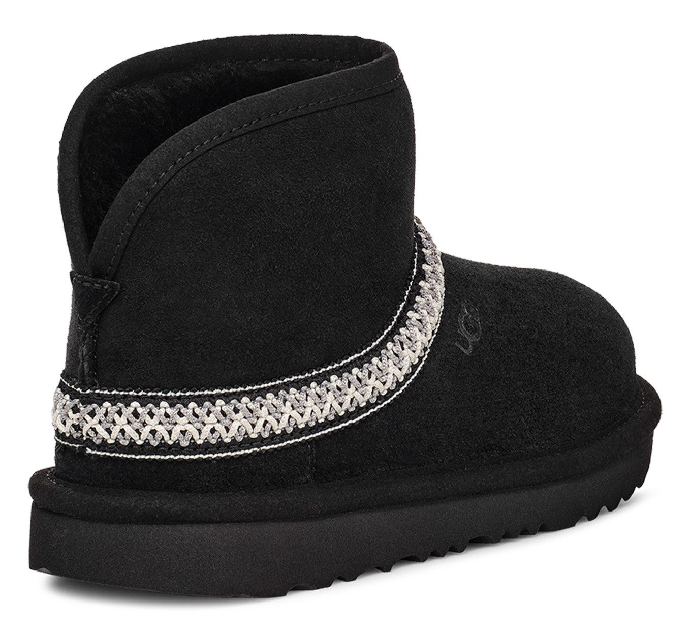 UGG CLASSIC MINI CRESCENT Schlupfboots, Schlupfstiefel, Hüttenschuh, Winterschuh mit Lammfellkragen