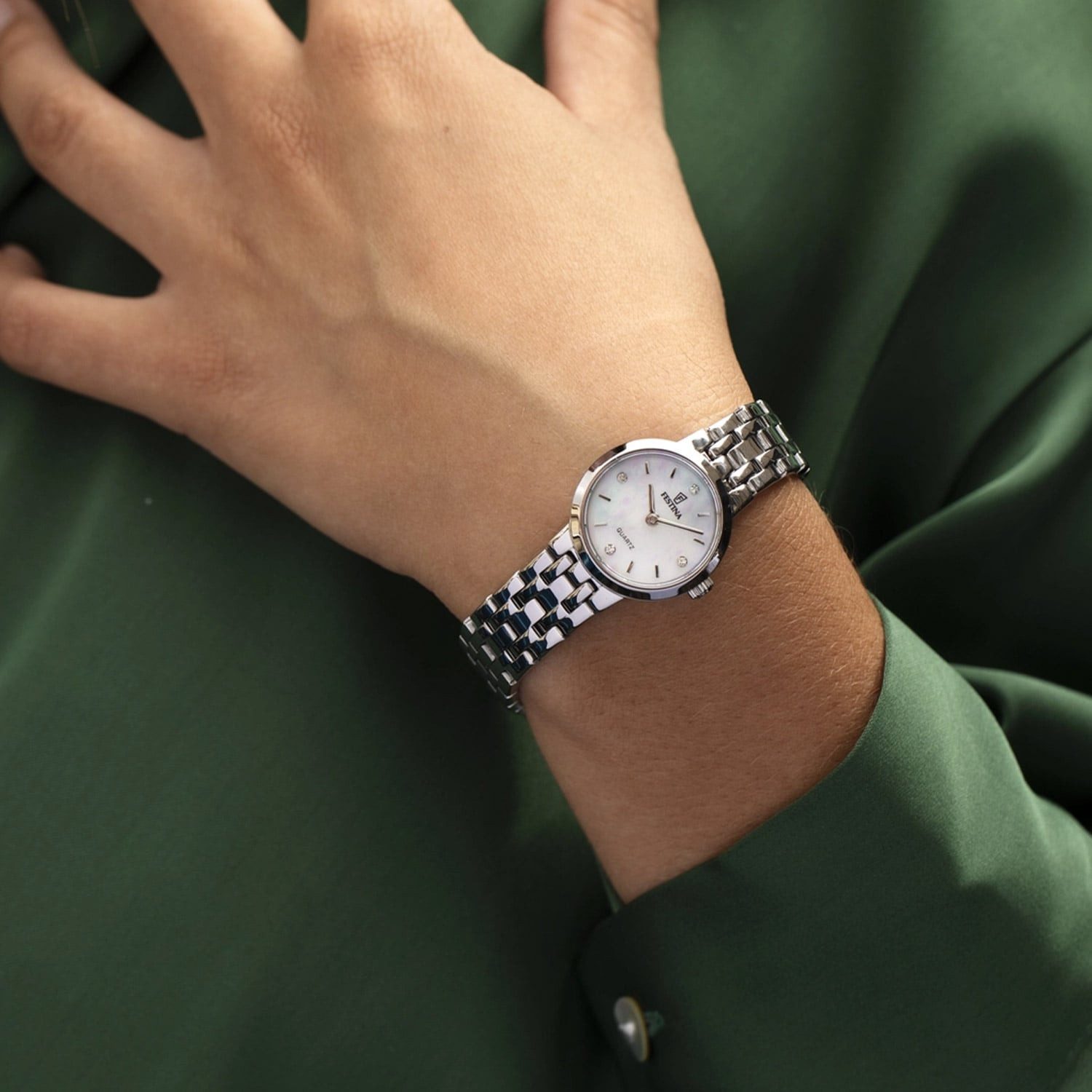 Festina Quarzuhr Quarz Perlmutt günstig online kaufen