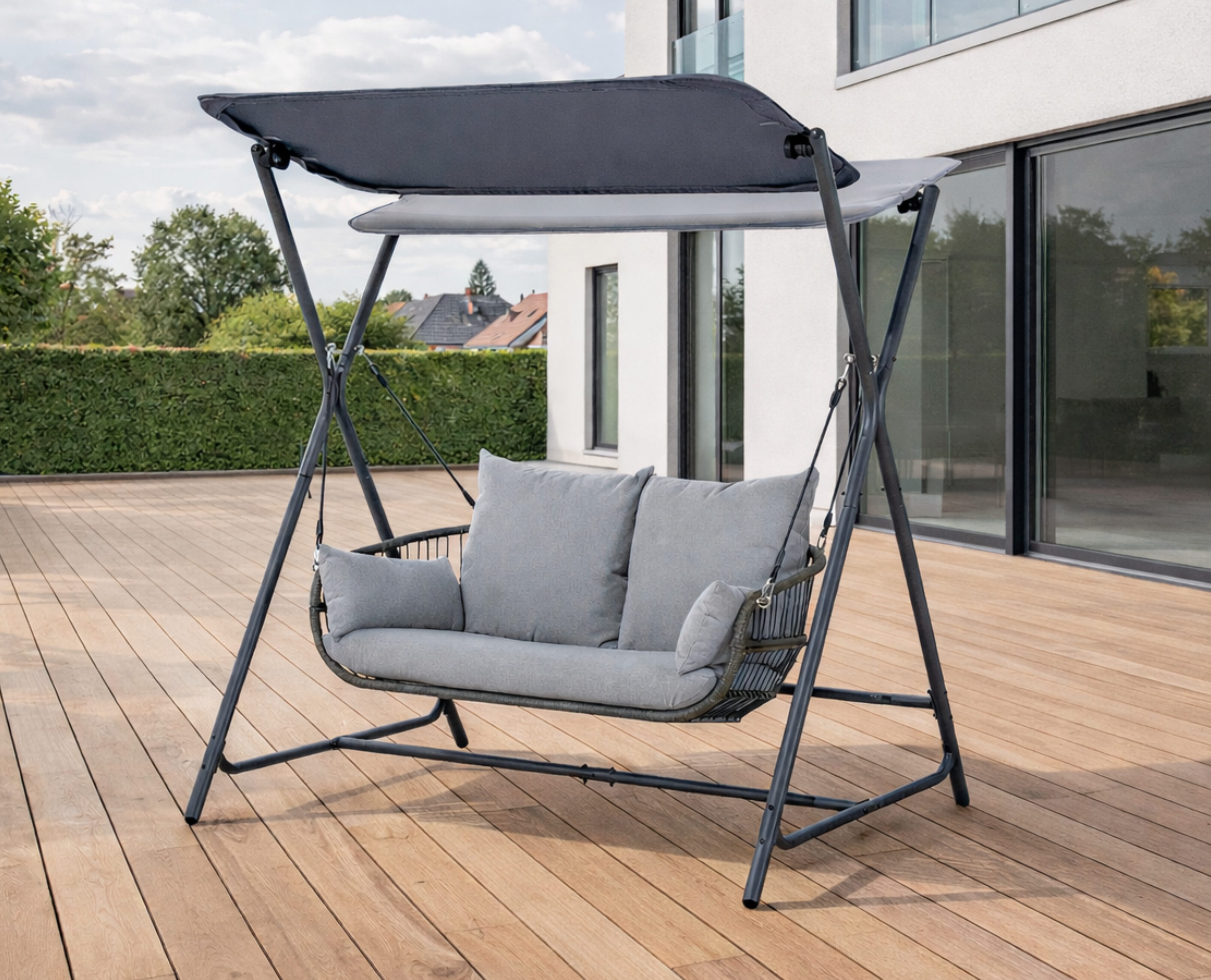 Leco Hollywoodschaukel Hollywoodschaukel 2-Sitzer MARIE, 2-Sitzer, 171 x 130 x 173 cm