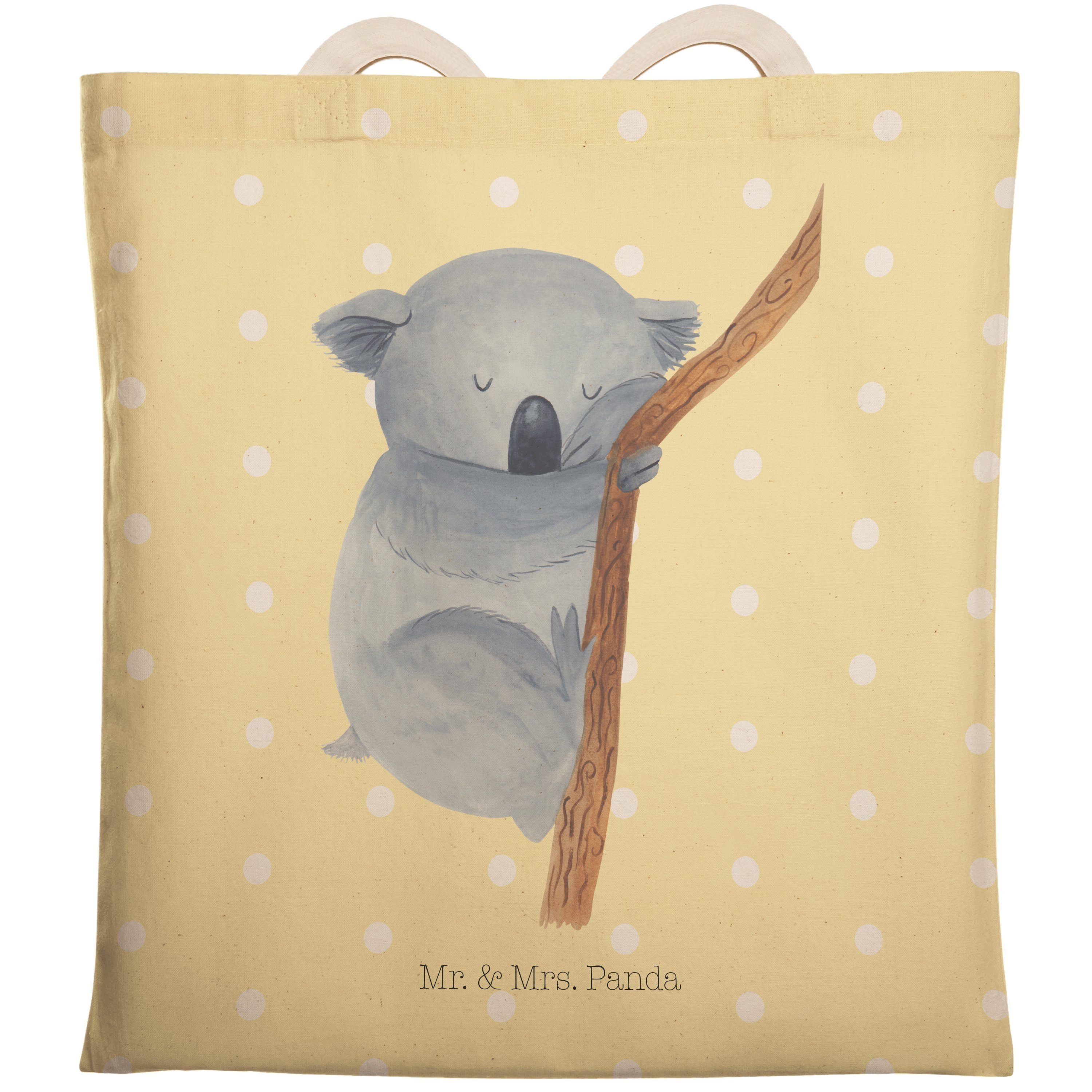 Mr. & Mrs. Panda Tragetasche Koalabär - Gelb Pastell - Geschenk, Tiermotive, Tasche, Umhängetasche (1-tlg)