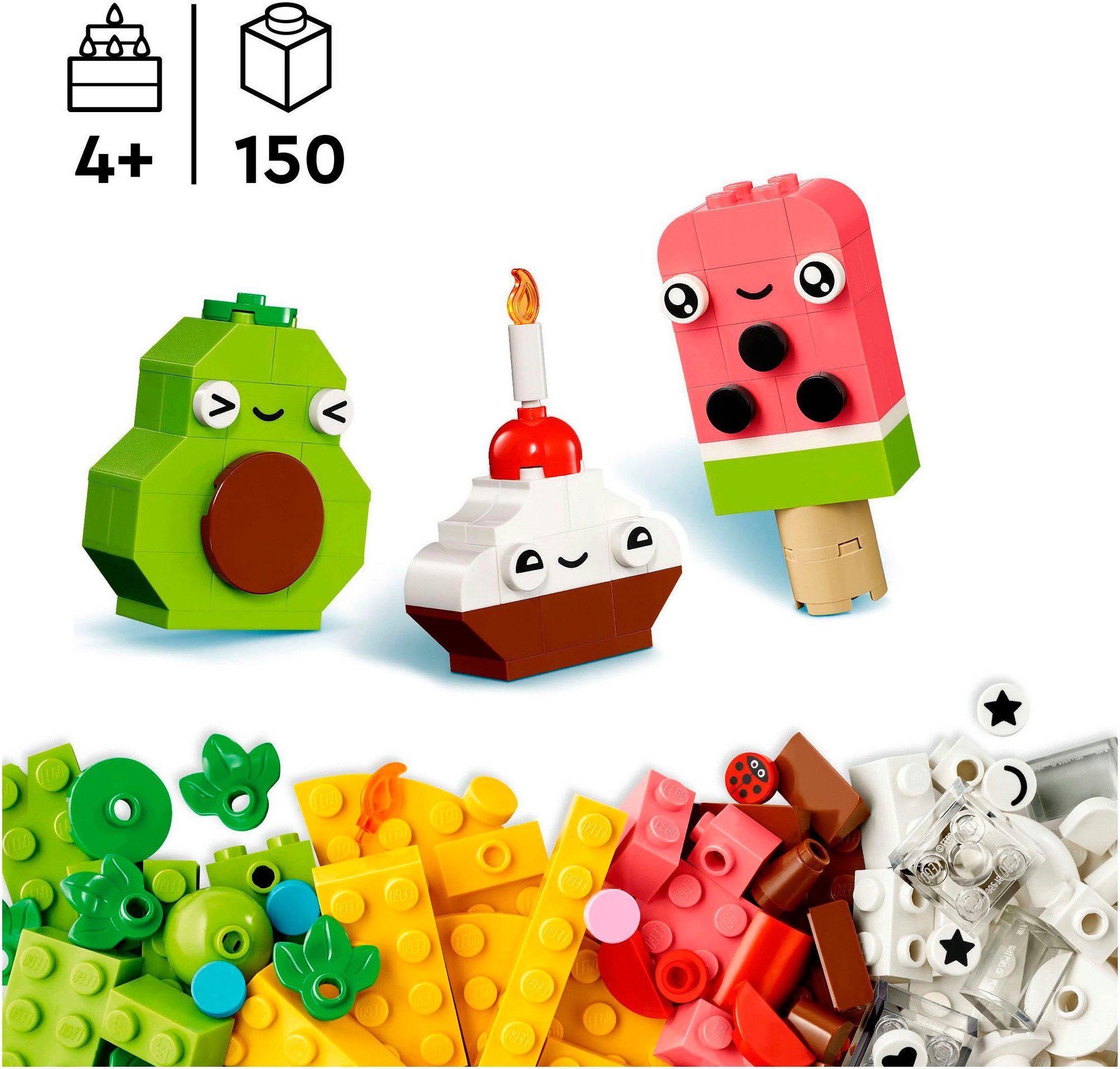 LEGO® Kreativer Snack Bauspaß (11039), LEGO Classic Konstruktionsspielsteine, (150 St), Made in Europe