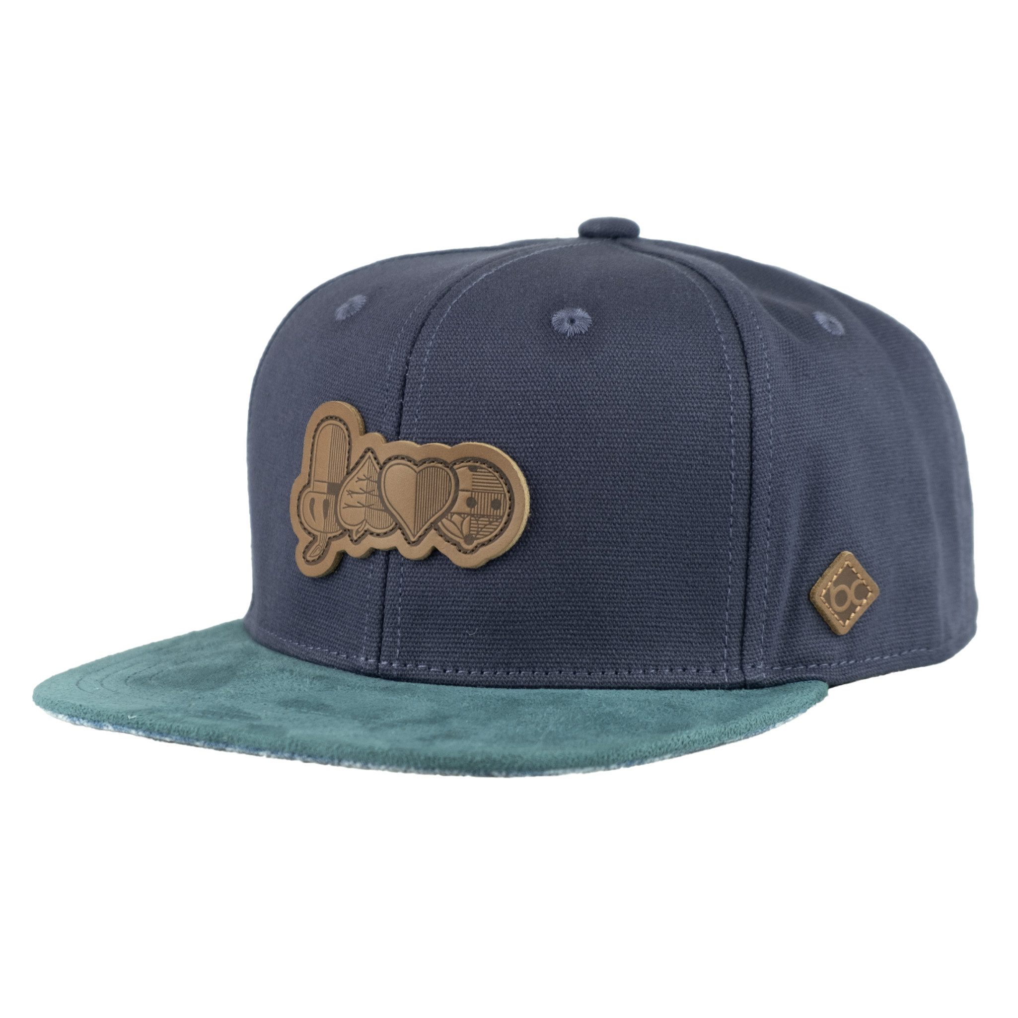 Bavarian Caps Snapback Cap Bavarian Caps Cap "Schafkopf" - dunkelgrau (Snapback) one size (Basecap, Snapback Cap, Basecap) Schirm in Wildlederoptik