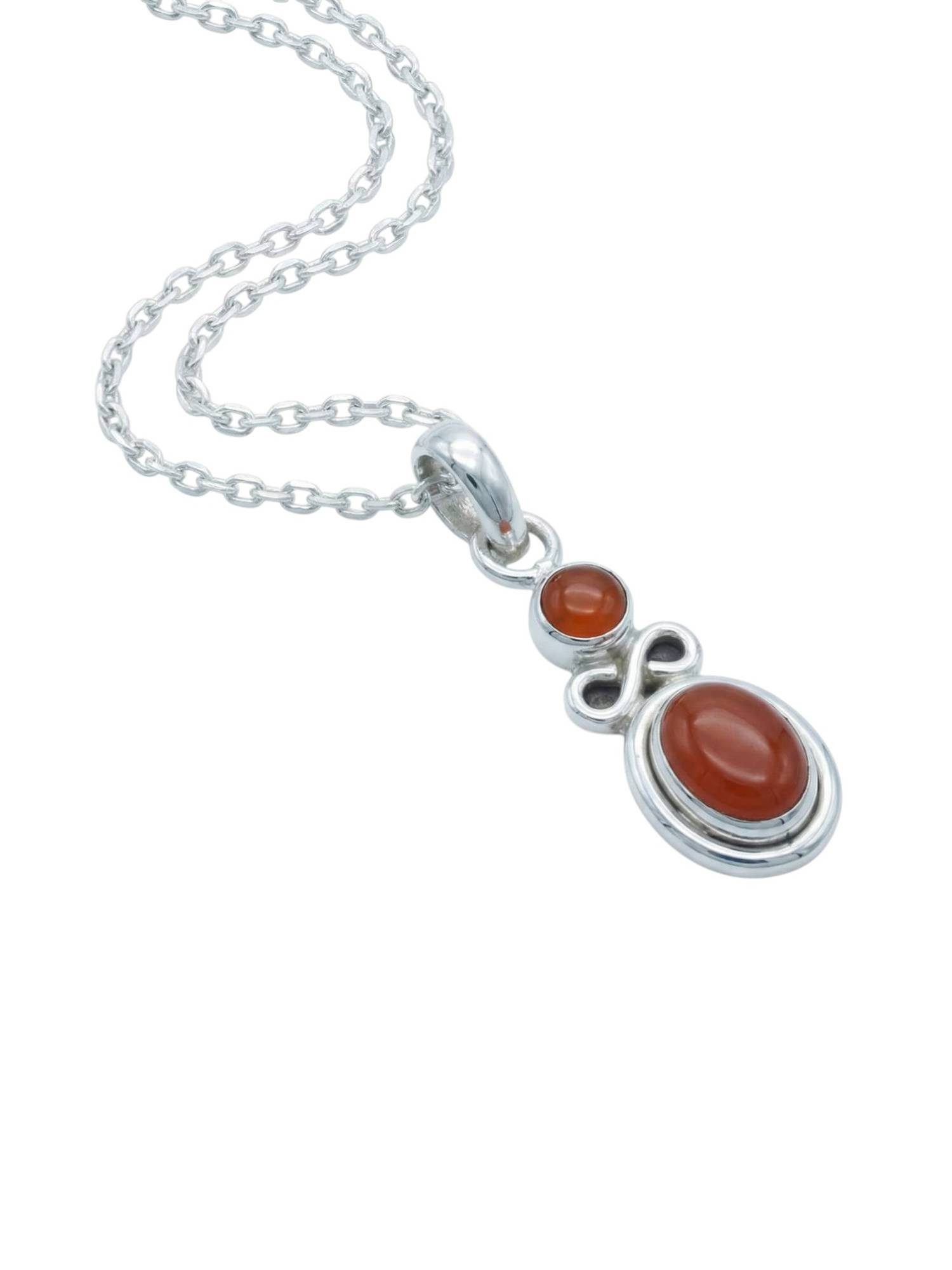 Kette mit Anhänger IGIRI aus 925 Silber mit Karneol