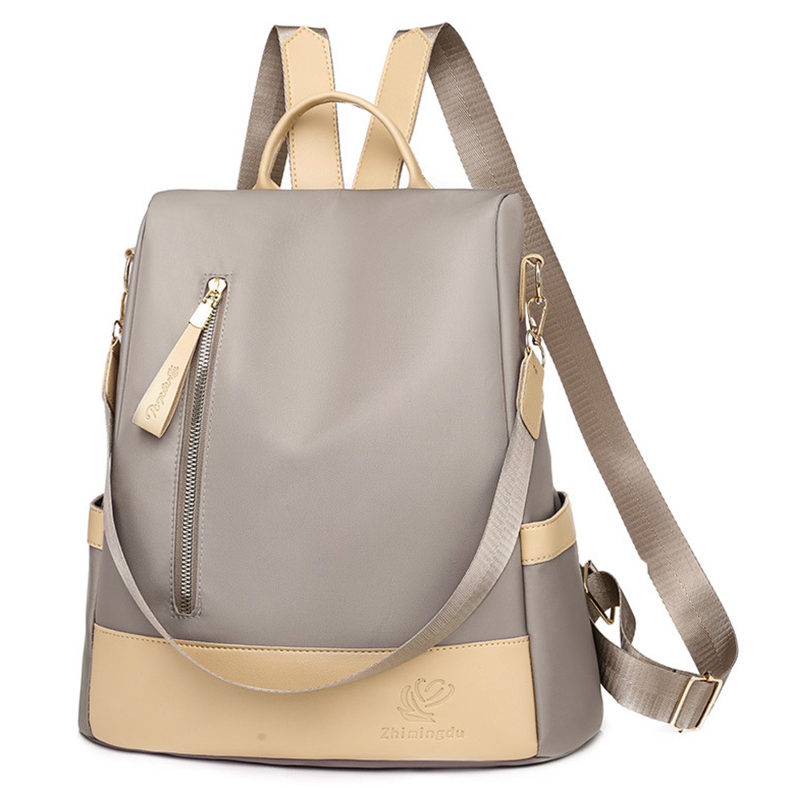 Blusmart Rucksack Lässiger Modischer Rucksack Für Damen, Diebstahlsichere khaki