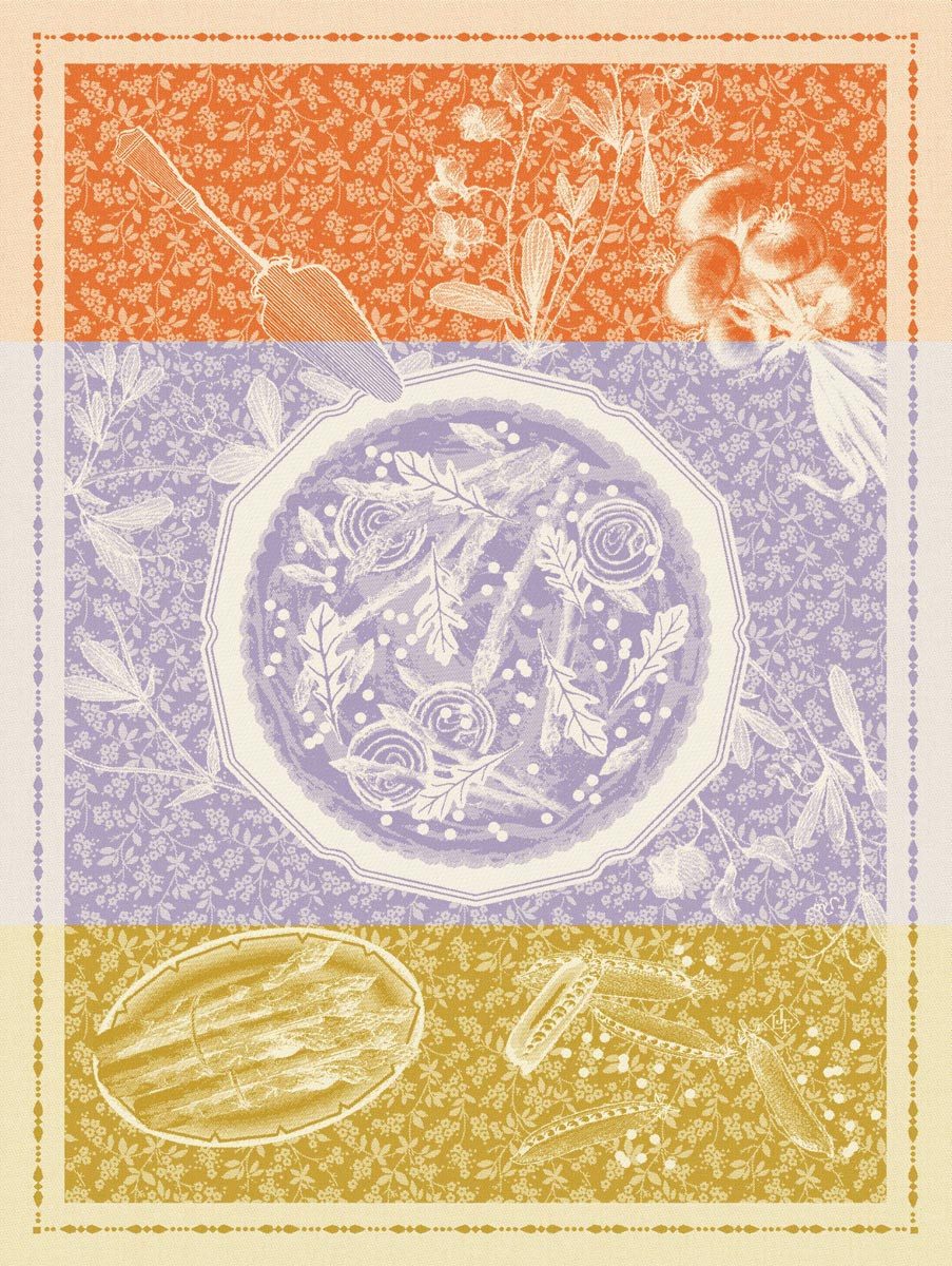 Le Jacquard Francais Geschirrtuch Geschirrtuch Tarte Printanière Croustillante 60x80 cm, (1-tlg., 1 x Geschirrtuch), jacquard-gewebt