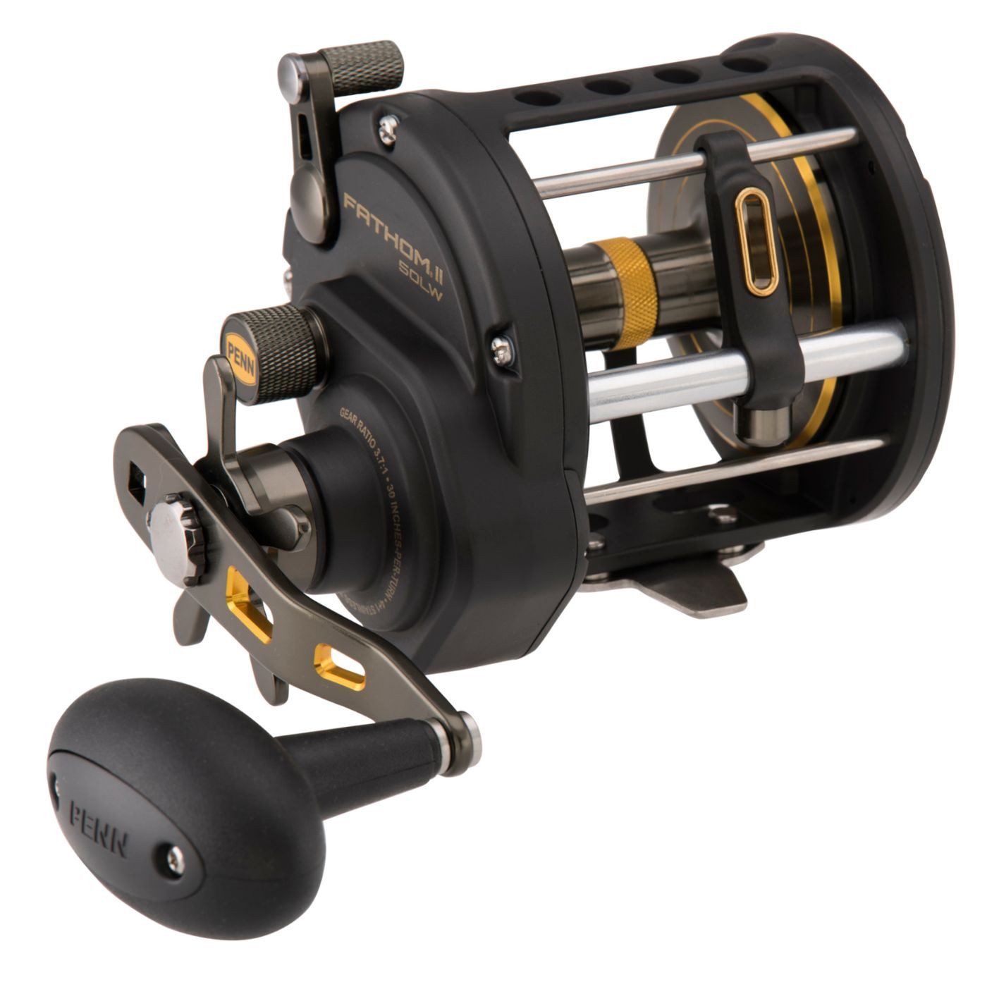 Multirolle Penn Fathom II 50 Level Wind Reel - Rechtshand Multirolle