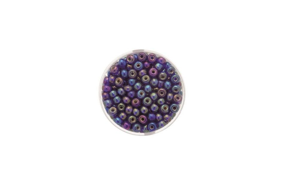 Glorex Bastelperlen Glorex Rocailles Perlen 4,5 mm 17 g dunkelblau