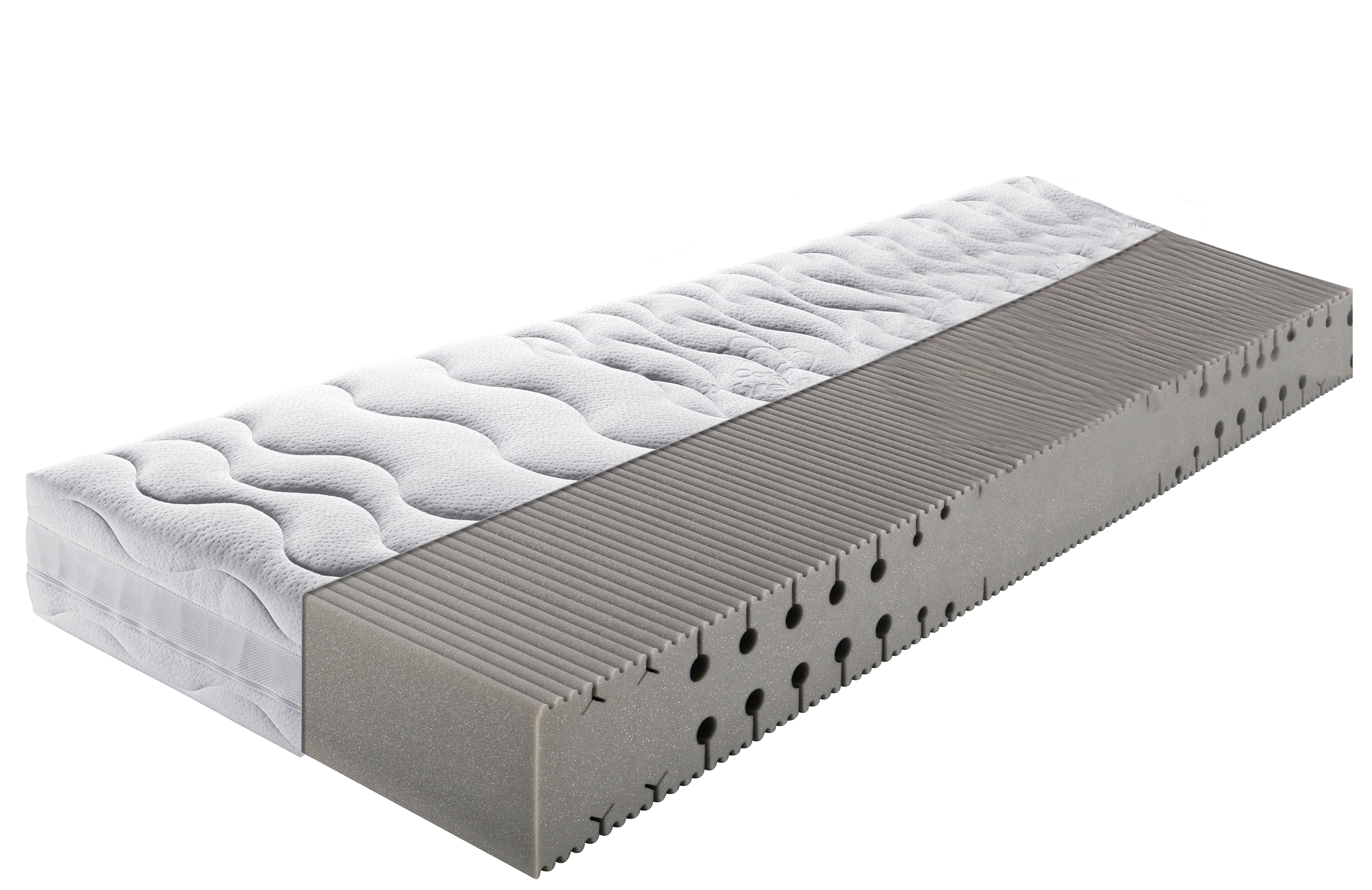 Kaltschaummatratze Pro Body S 592, 7 Zonen Matratze 90x200 cm, 140x200 cm, Breckle, 22 cm hoch, & weitere Größen, Matratze H2/H3, ergonomisch, atmungsaktiv