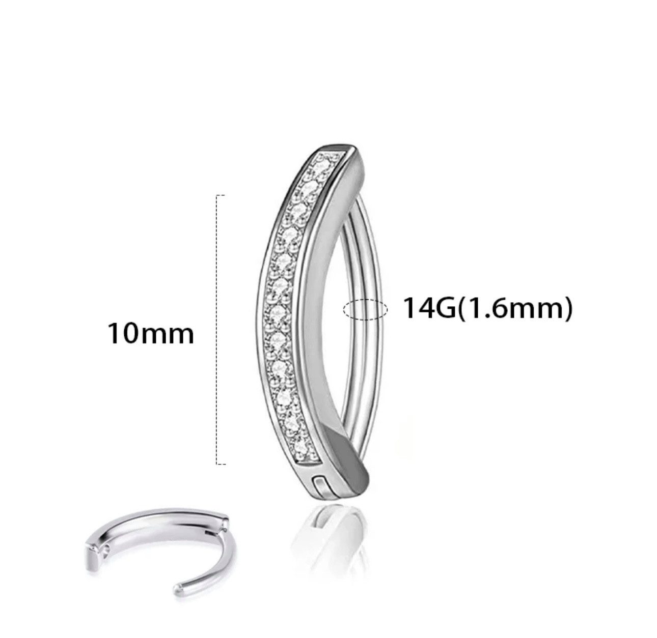 Karisma Schmuck Bauchnabelpiercing Top Down Titan G23 Bananabell Weiss Zirk günstig online kaufen