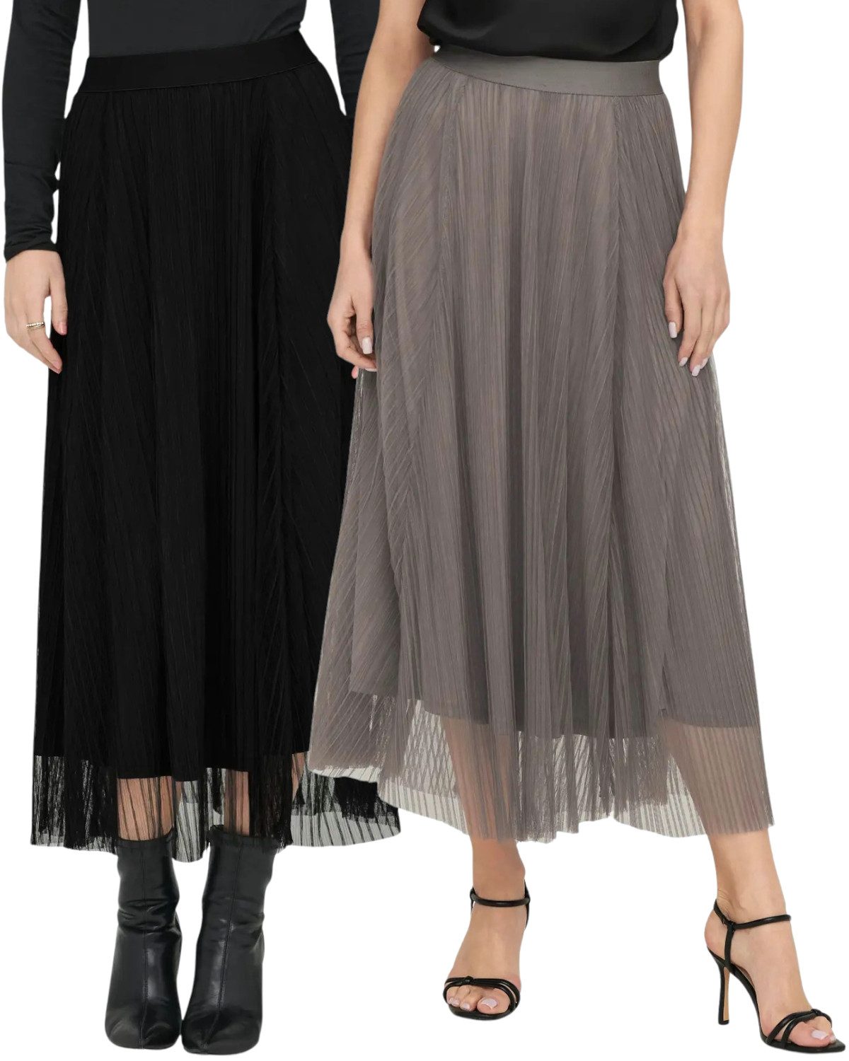 ONLY Tüllrock (2er-Pack, Doppelpack) Fließender Stoff mit angenehmem Trageg günstig online kaufen