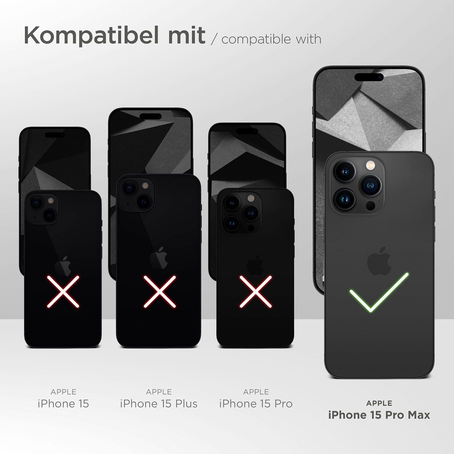 ONEFLOW Handyhülle für iPhone 15 Pro Max Hülle Marmor Bliss Cover Creme Rosa 6,7 Zoll, Handy Schutz Backcover Handytasche Case Schutzhülle mit Kameraschutz