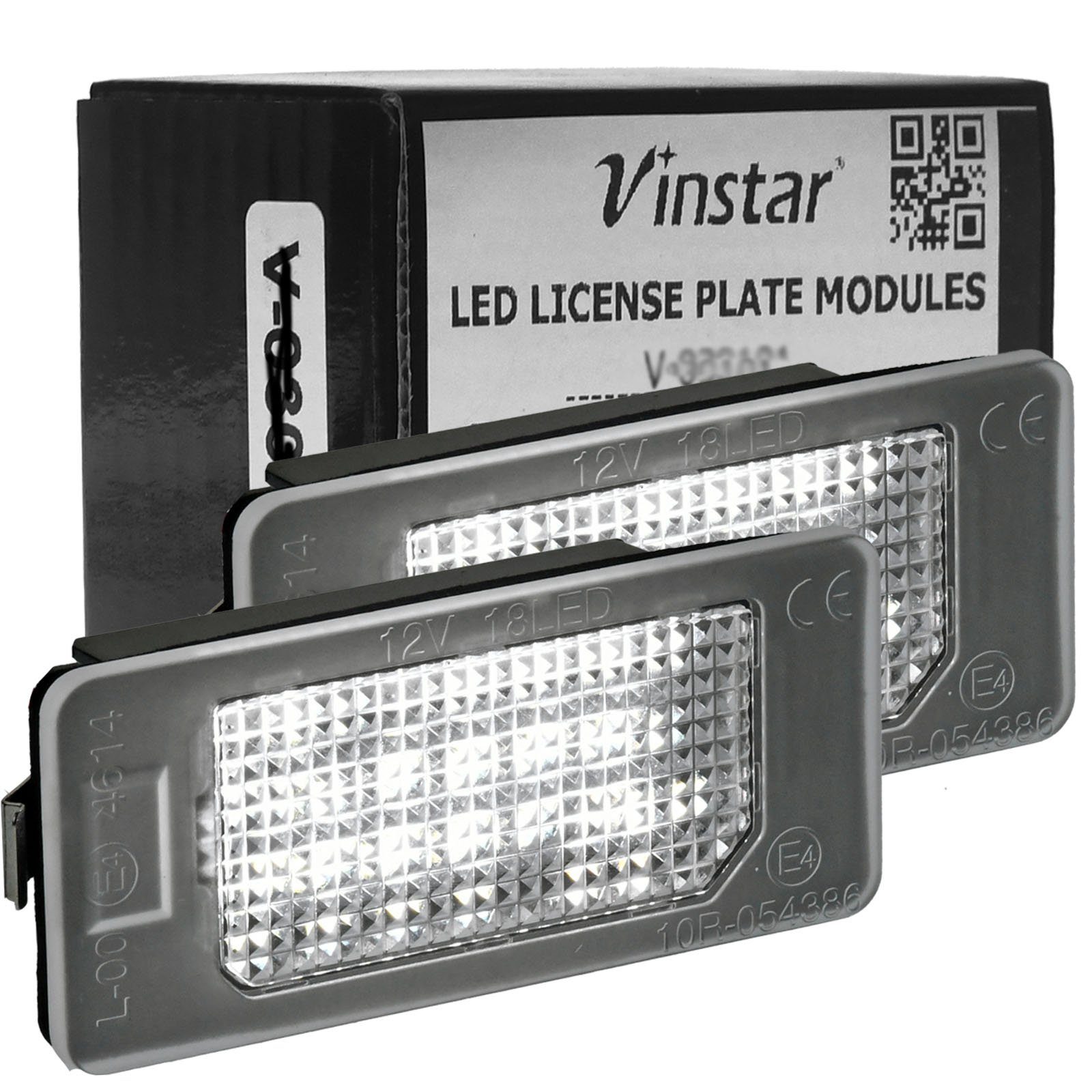 Vinstar KFZ-Ersatzleuchte LED Kennzeichenbeleuchtung E-geprüft für BMW, BMW E82 E46 E90 E91 E92 E93 F31 F34 E39 E60