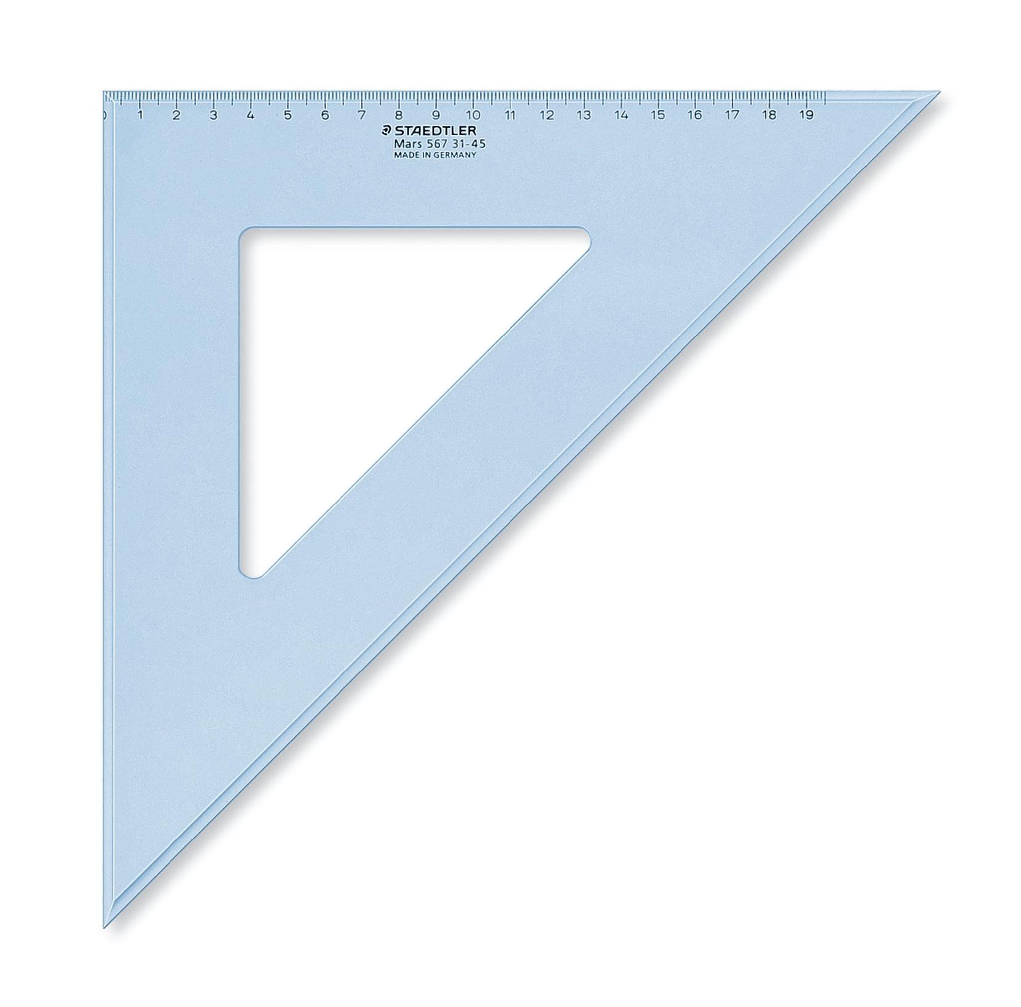 Zeichenlineal Staedtler Zeichendreieck 31cm 45/45 Gr. tr.bl