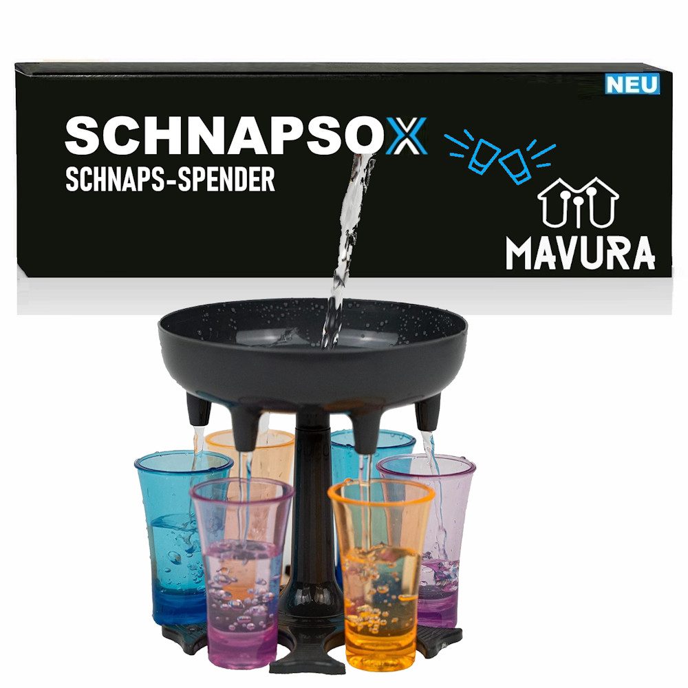 Schnapsglas SCHNAPSOX 6 Schnapsglas Spender und Halter Cocktail Shots Spender