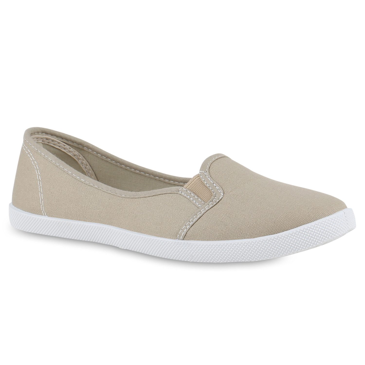 VAN HILL 71072 Slip-On Sneaker Damen Sneakers Ballerinas Stoffschuhe Flats günstig online kaufen