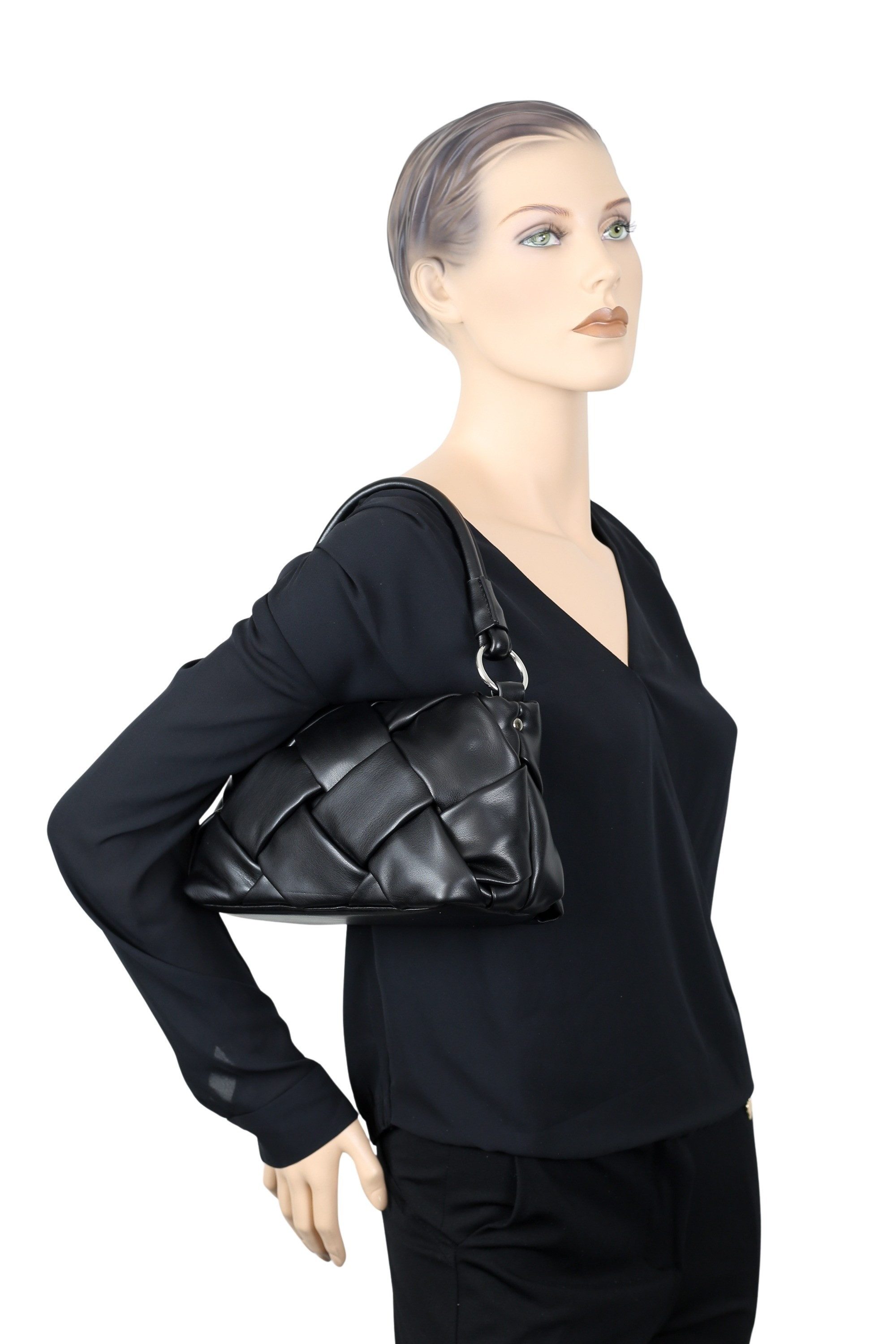 COLLEZIONE ALESSANDRO Schultertasche Giorgia, Elegante Flechttasche mit Trageriemen