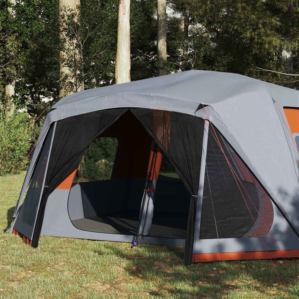 furnicato Faltzelt Familienzelt Campingzelt 443x437x229 cm Grau-Orange, (1 tlg)