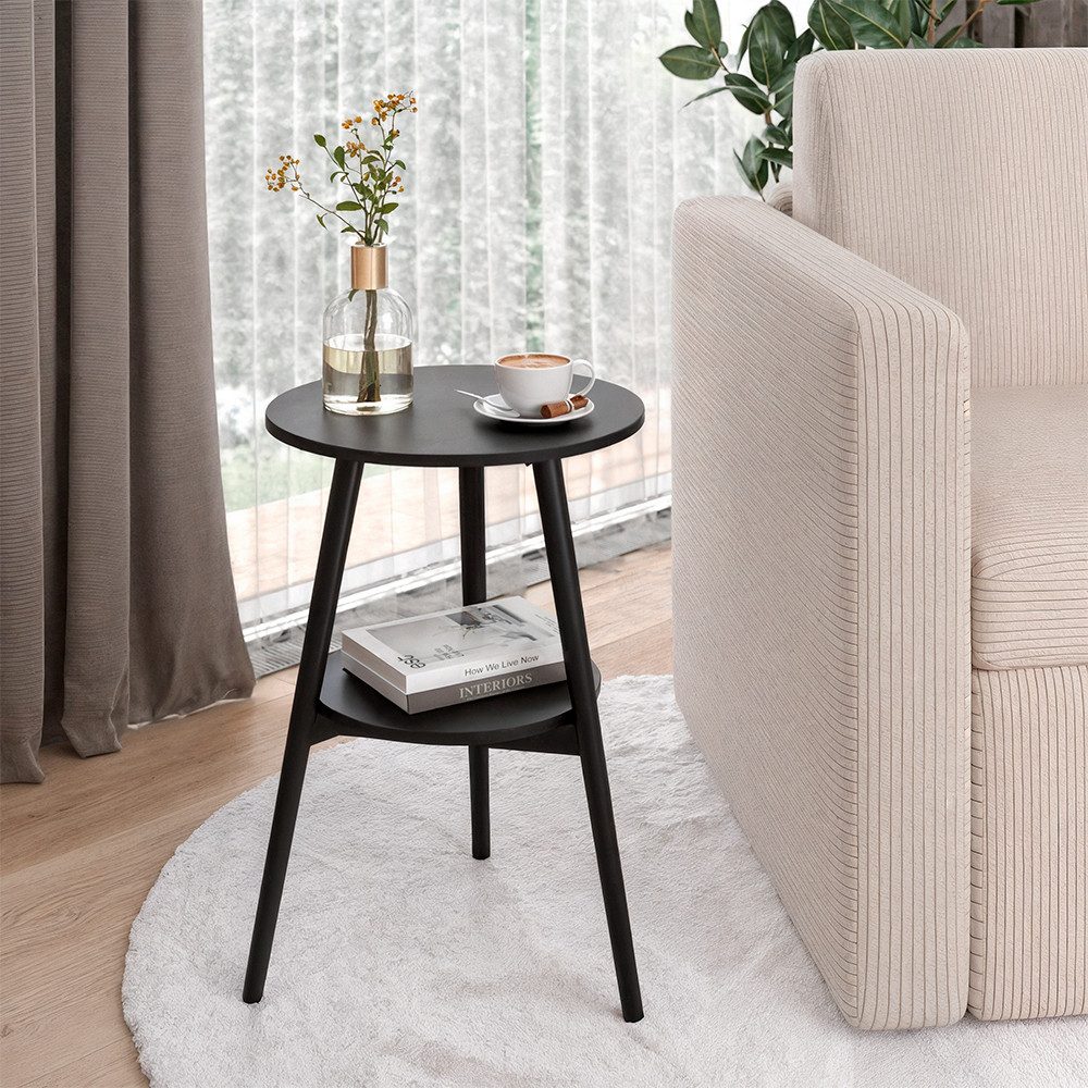Vicco Couchtisch Rondal, Schwarz, 38 x 38 cm (1-St)