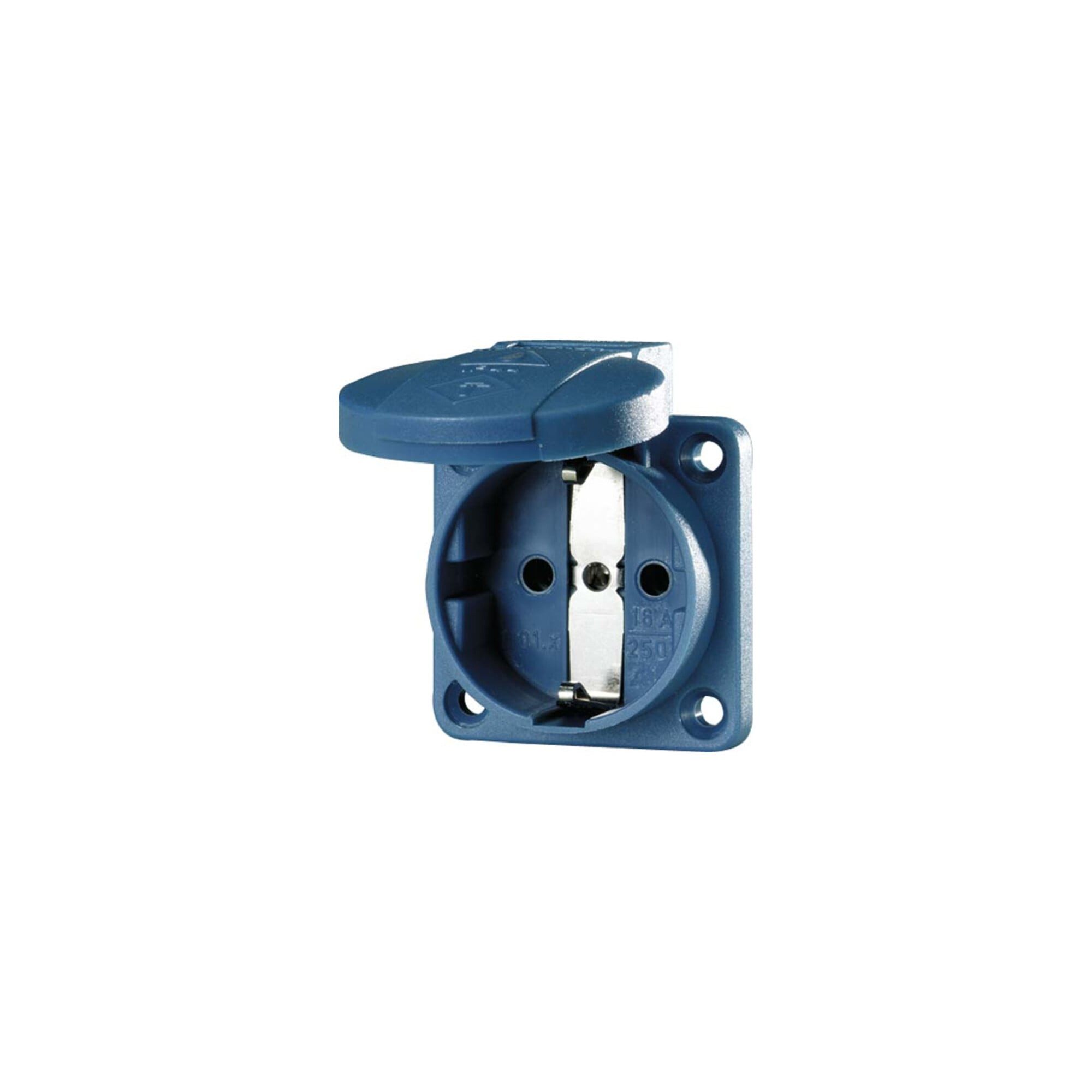 Mennekes Schuko-Stecker Mennekes Schuko-Anbau-Steckdose 16A,2p+E,230V,bl 11031