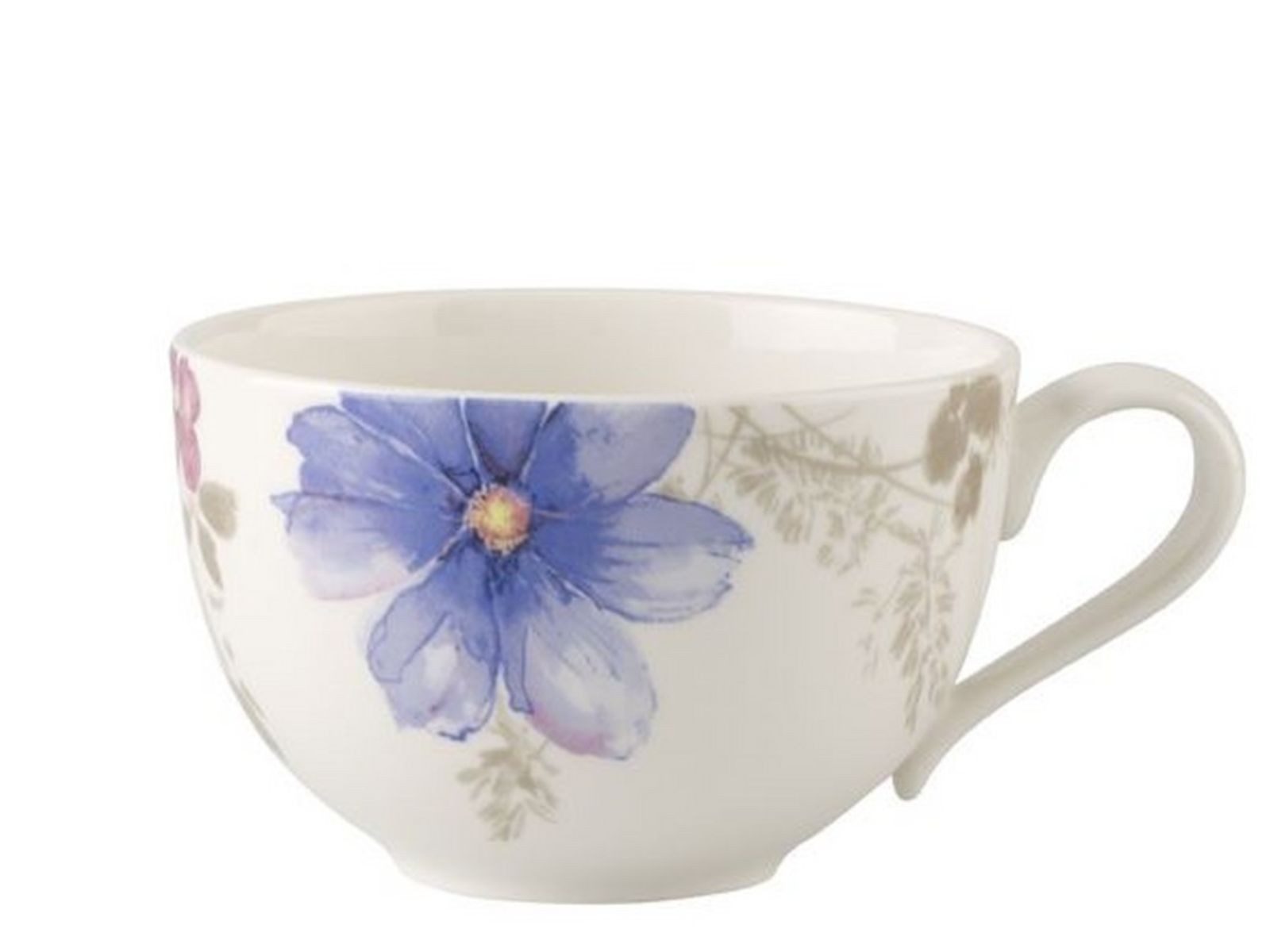 Villeroy & Boch Tasse Mariefleur Gris Basic Frühstücksobertasse 0,39 l, Premium Porcelain