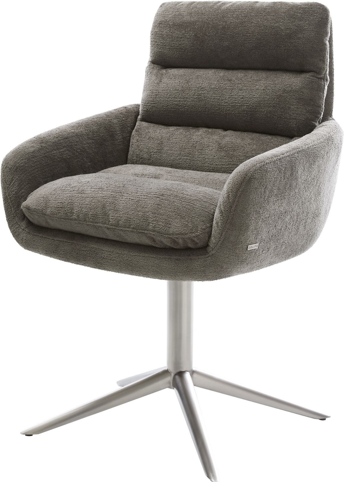 DELIFE Polsterstuhl Abelia-Flex, mit Armlehnen Fußkreuz günstig online kaufen