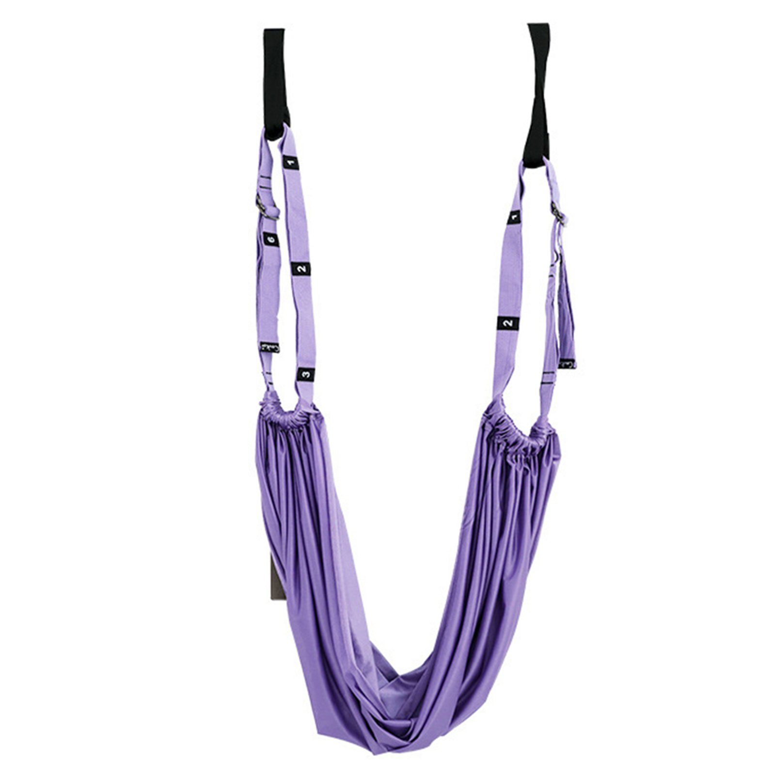 Blusmart Gymnastikbänder Bunte Aerial-Yoga-Hängematte, Hochelastisches, Verstellbares purple