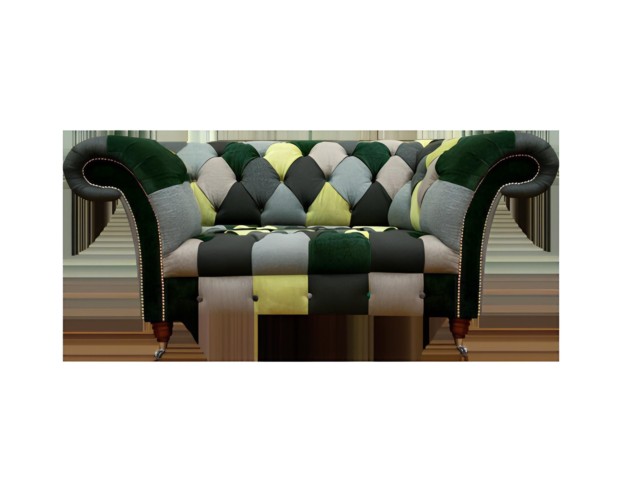 Xlmoebel 3-Sitzer Buntes Luxus-Sofa mit bequemen Kissen für stilvolles Wohnen, 2-Sitzer, Hergestellt in Europa