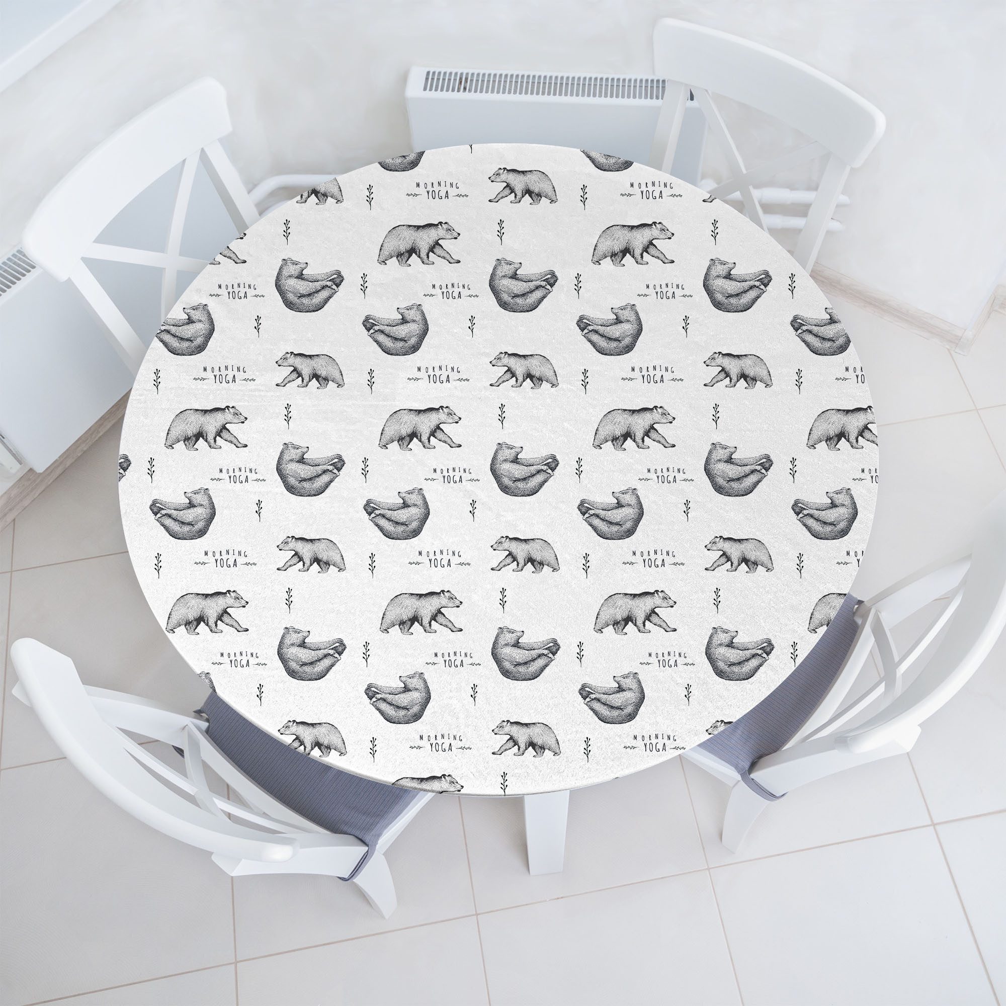 Tischdecke Rundum-elastische Stofftischdecke