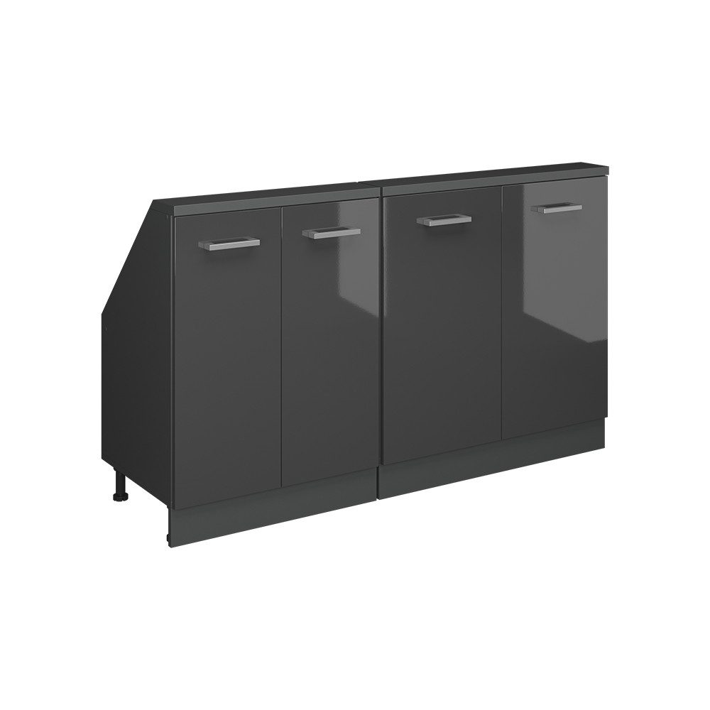 Vicco Unterschrank R-Line, Anthrazit Hochglanz/Anthrazit, 140 günstig online kaufen