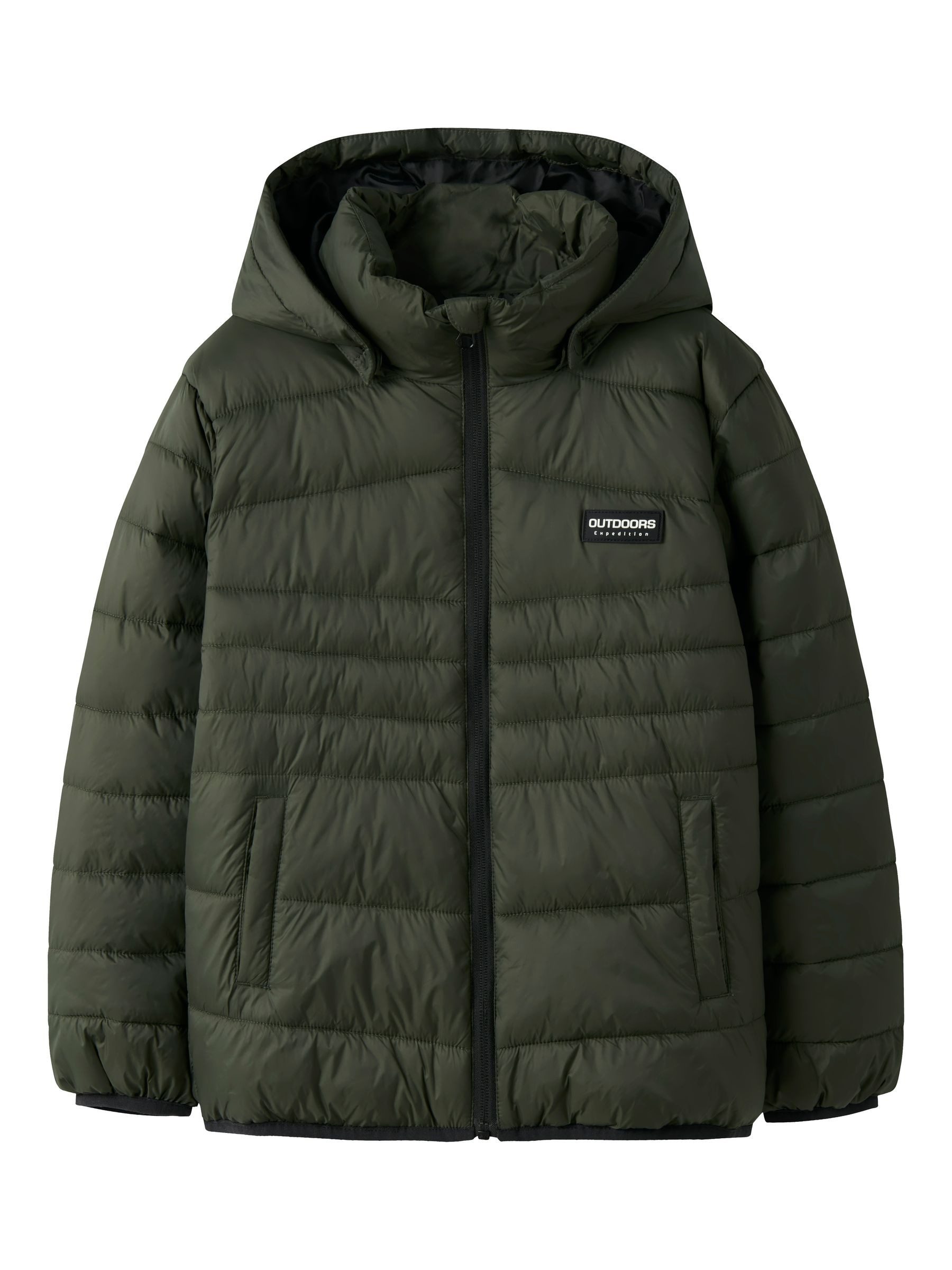 Name It Kurzjacke Kapuzen-Outdoorjacke mit Reißverschlusstaschen NKMMARBLE JACKET PB NOOS